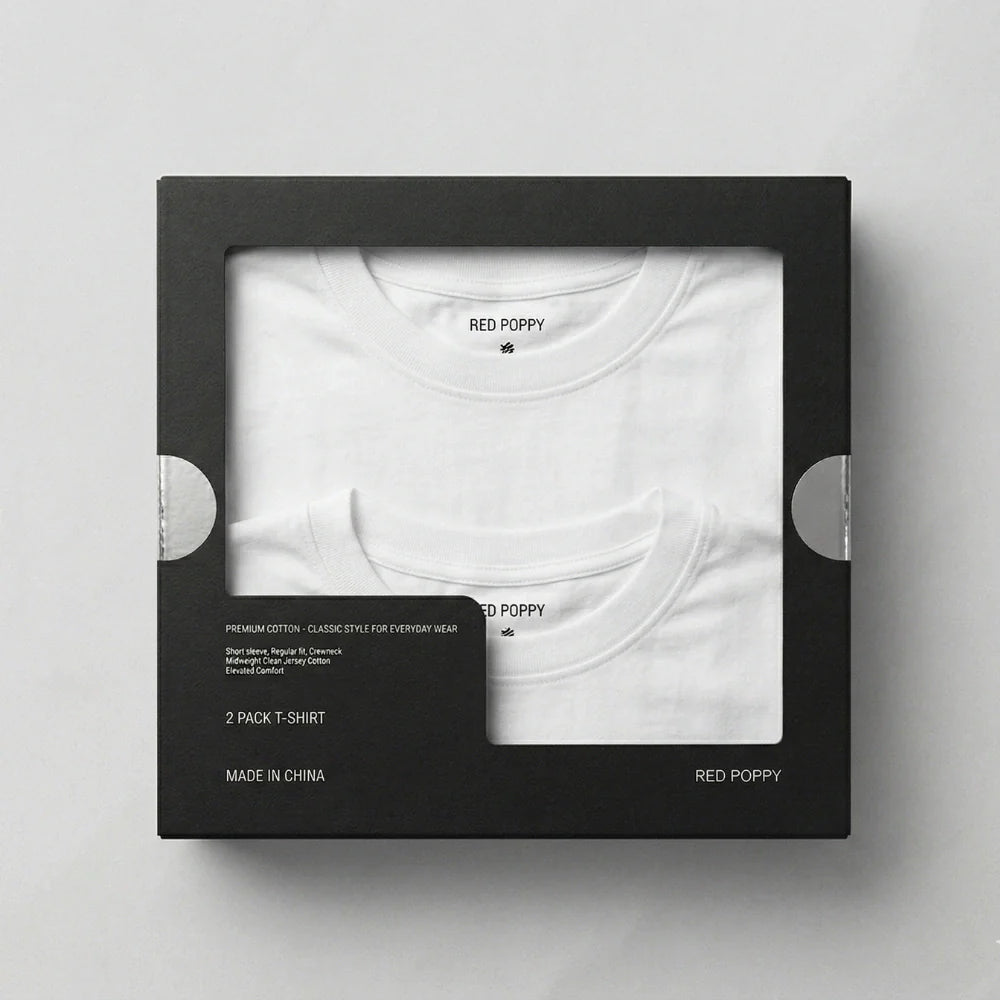 Red Poppy Logo T-Shirt - Slim Fit 2-Pack