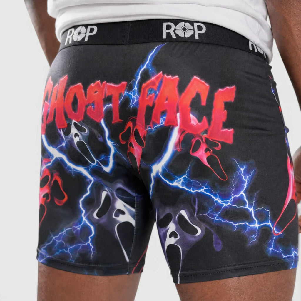 Red Poppy Ghost Face Boxer Briefs - Graphic