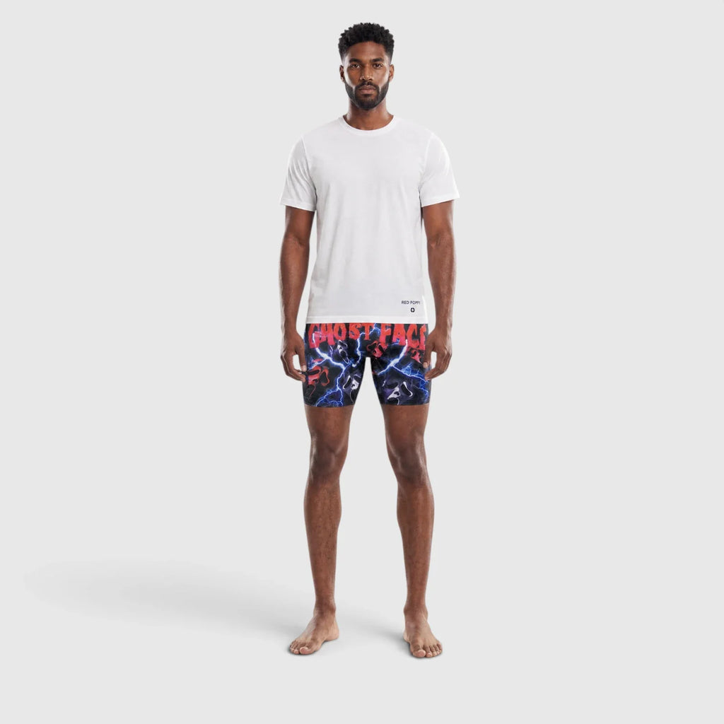 Red Poppy Ghost Face Boxer Briefs - Graphic