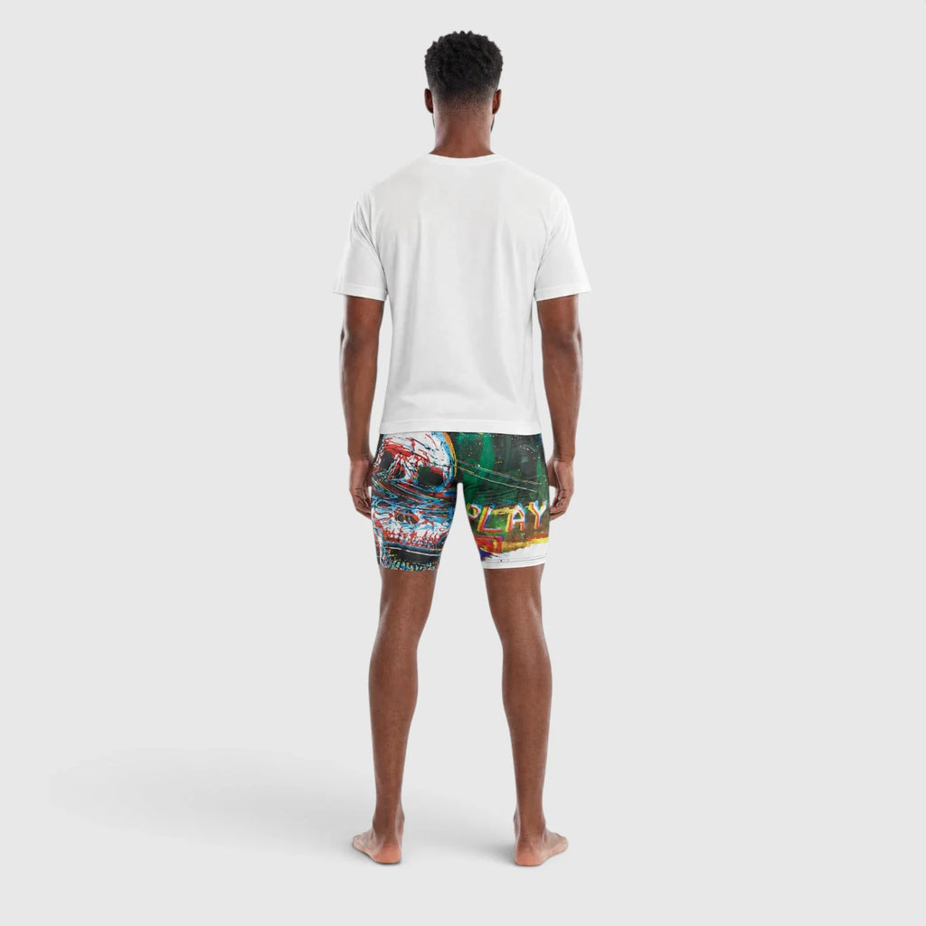 Red Poppy Skull Boxer Briefs - Graphic
