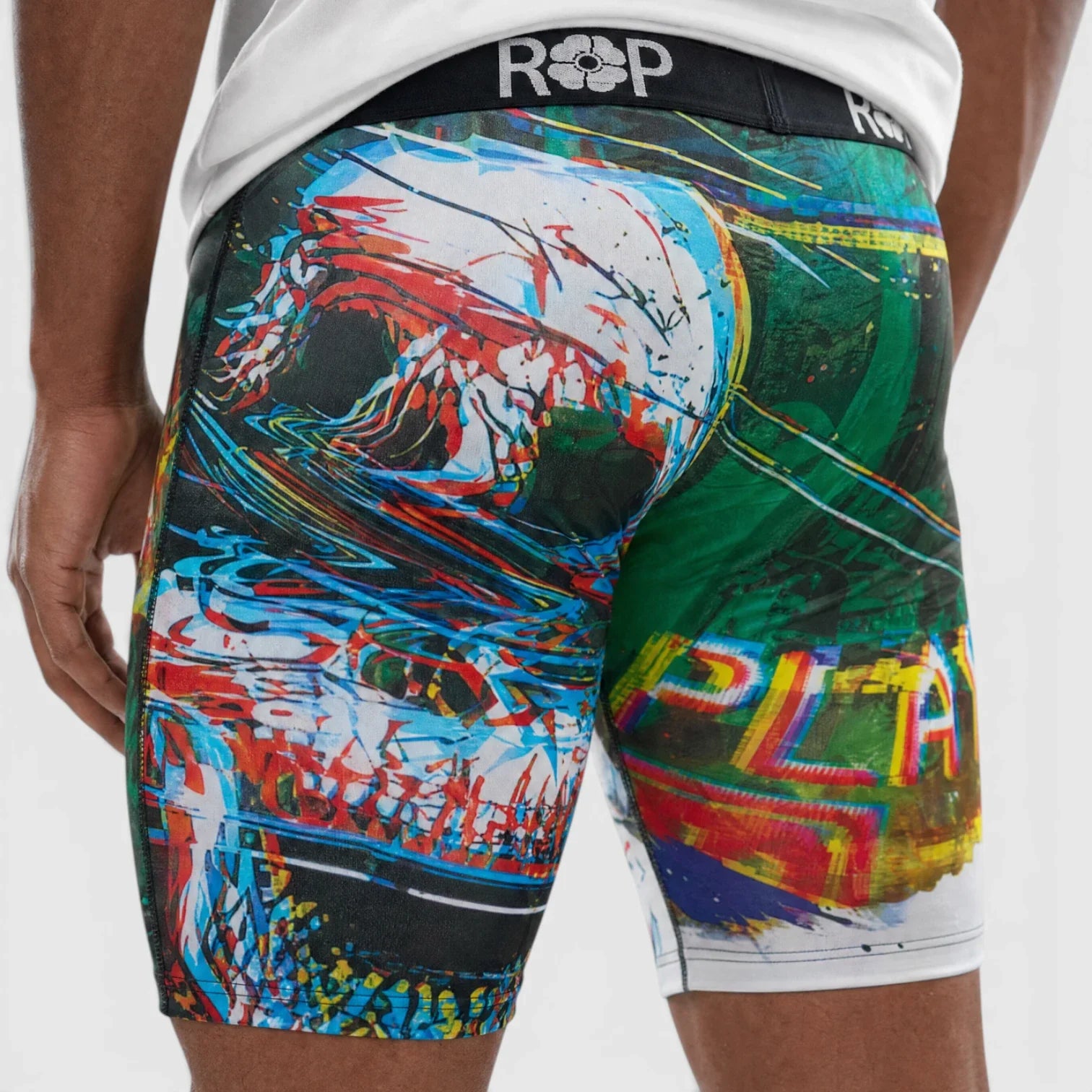 Red Poppy Skull Boxer Briefs - Graphic