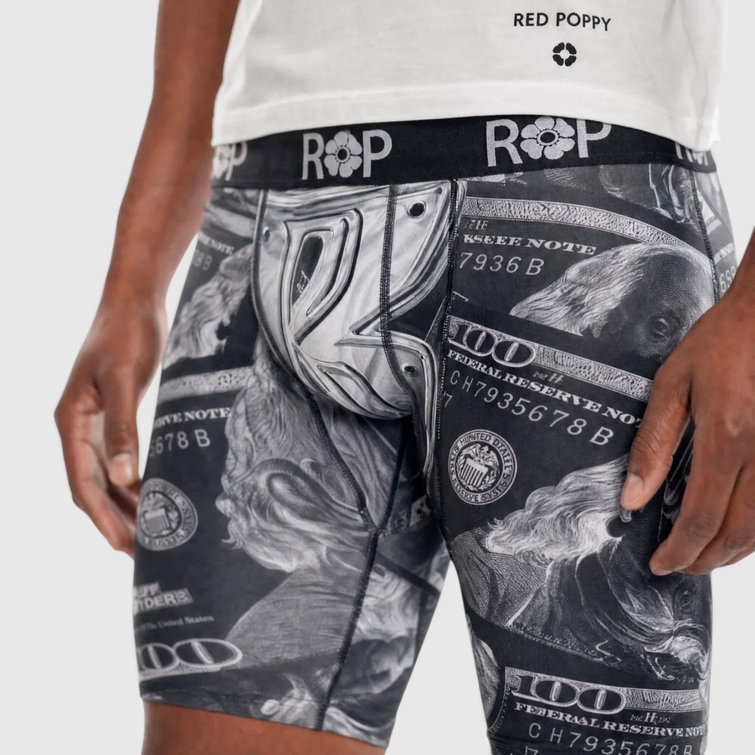 Red Poppy Money Boxer Briefs - Graphic