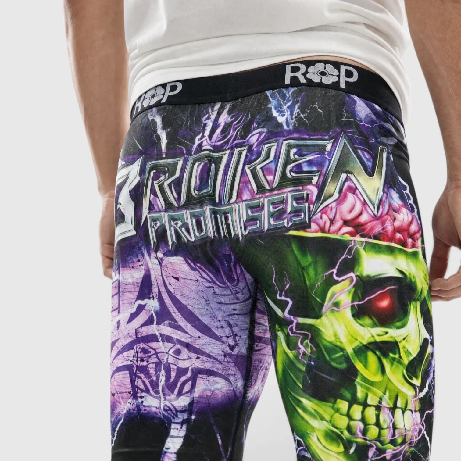 Red Poppy Skull Boxer Briefs - Graphic