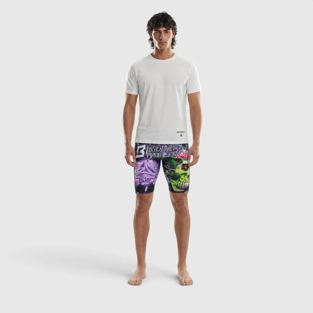 Red Poppy Skull Boxer Briefs - Graphic