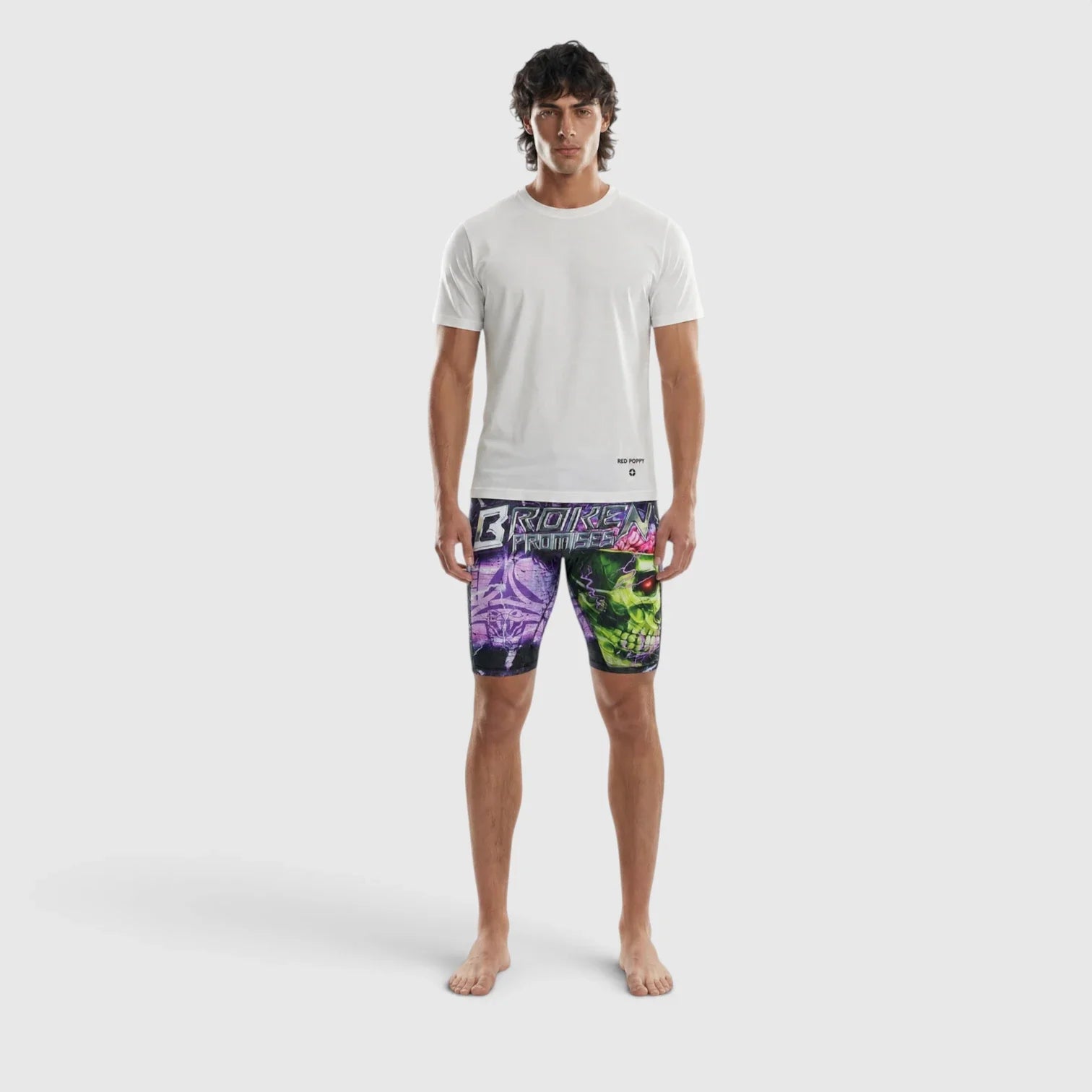 Red Poppy Skull Boxer Briefs - Graphic