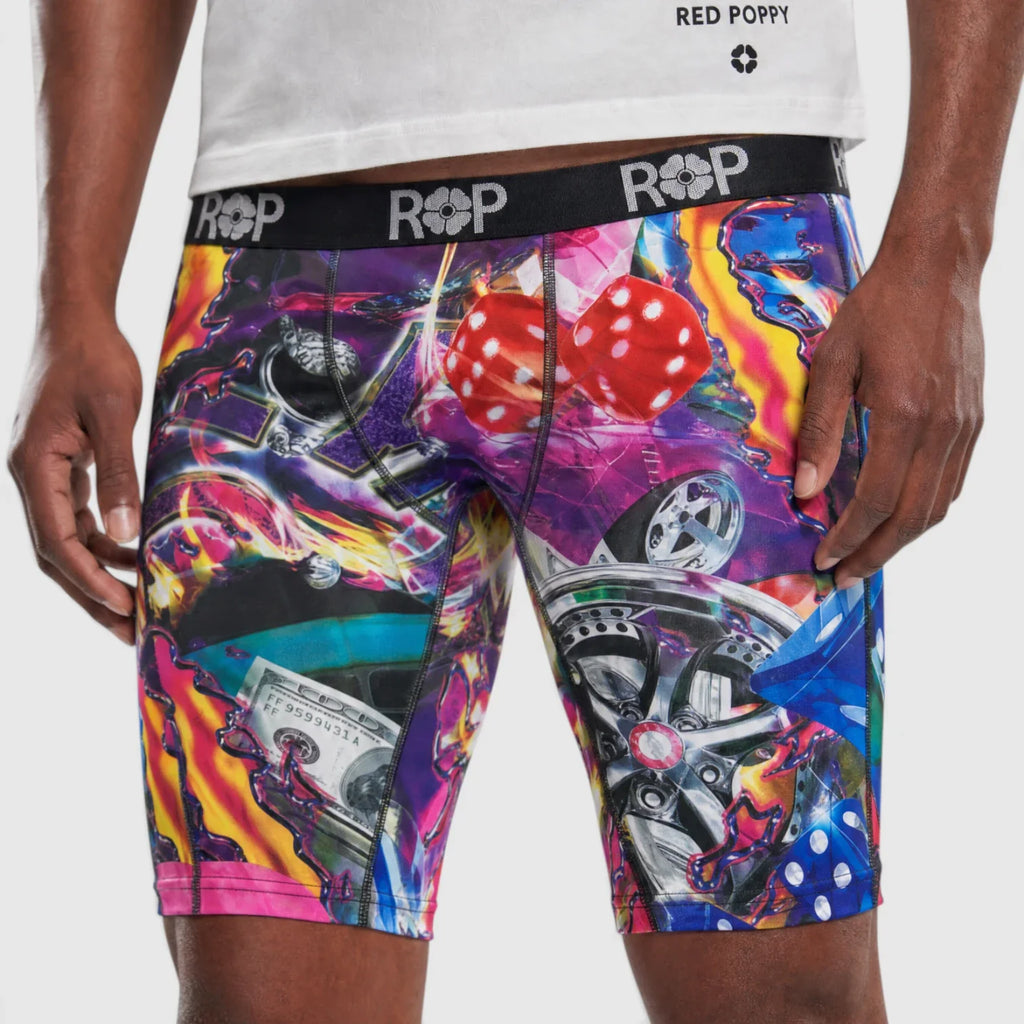 Red Poppy Chaos Boxer Briefs - Graphic