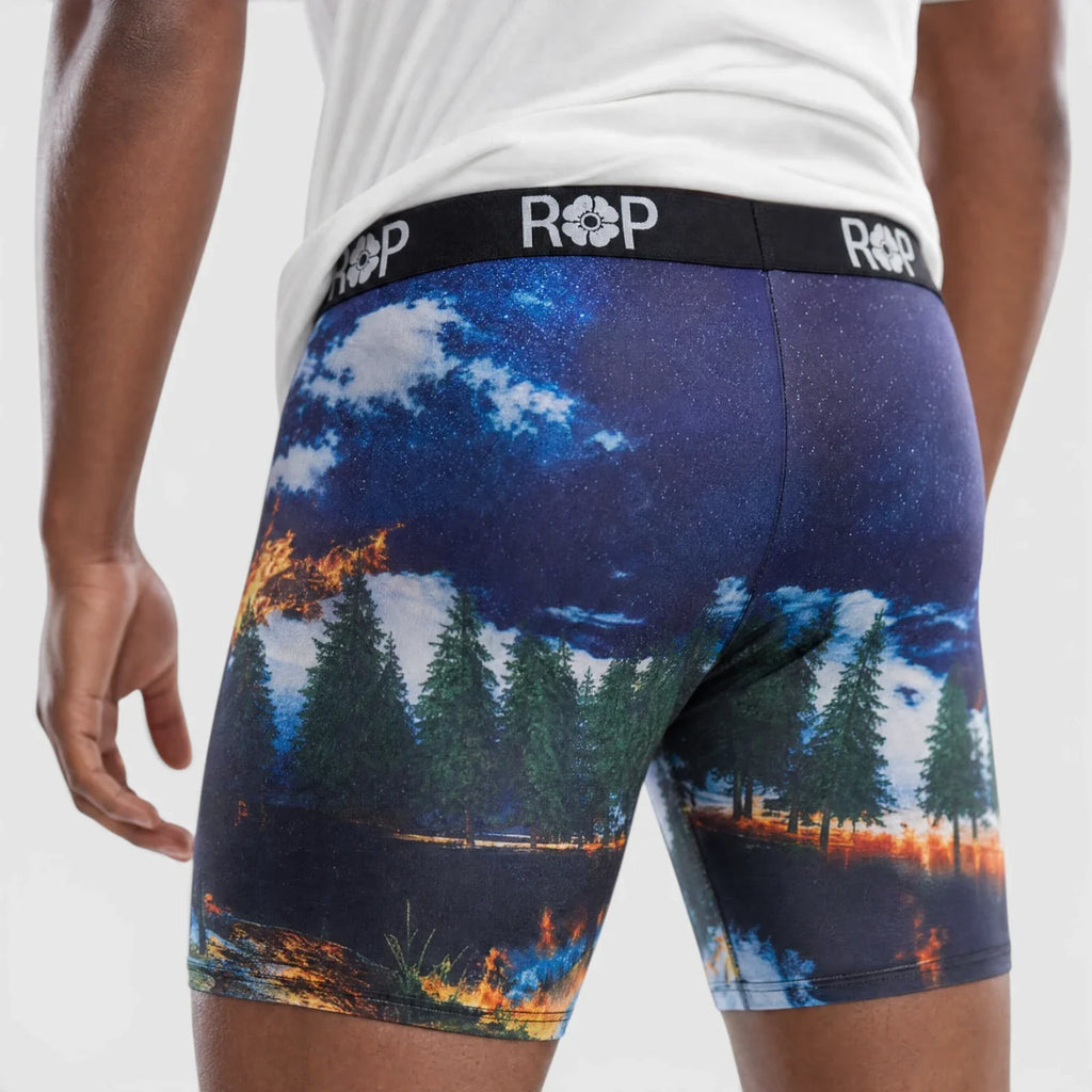 Red Poppy Campfire Boxer Briefs - Graphic