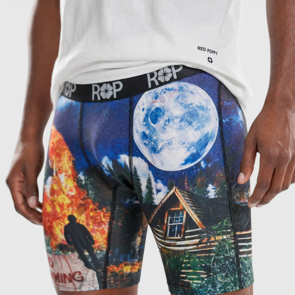 Red Poppy Campfire Boxer Briefs - Graphic