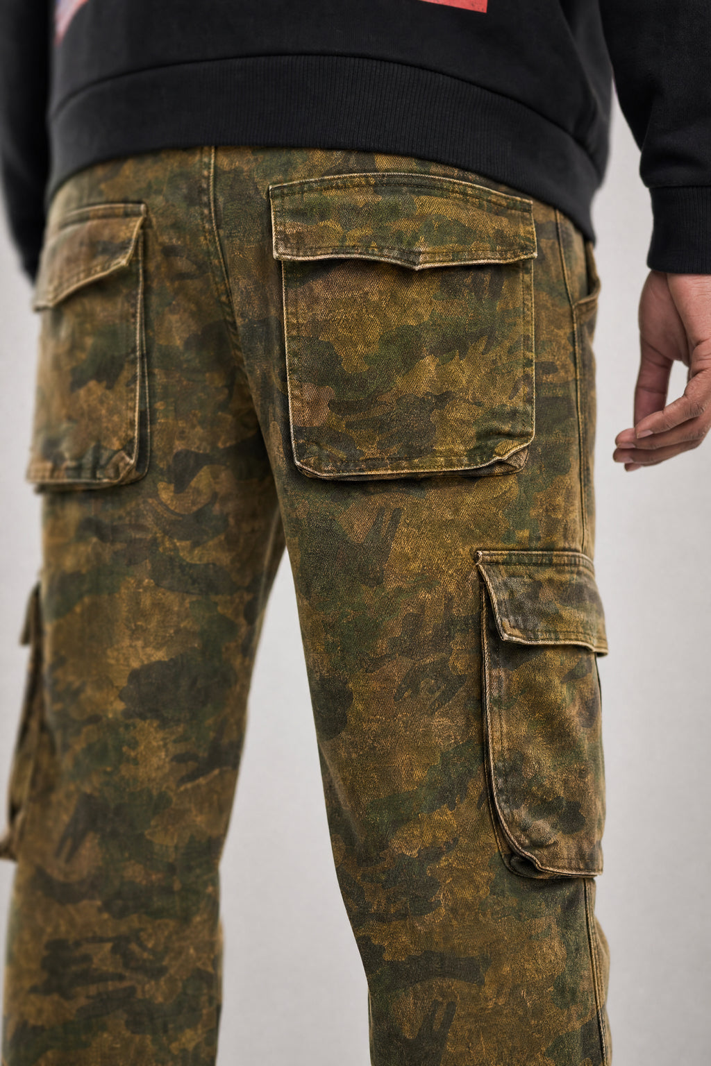 Red Poppy Camo Cargo Pants - Skinny Fit