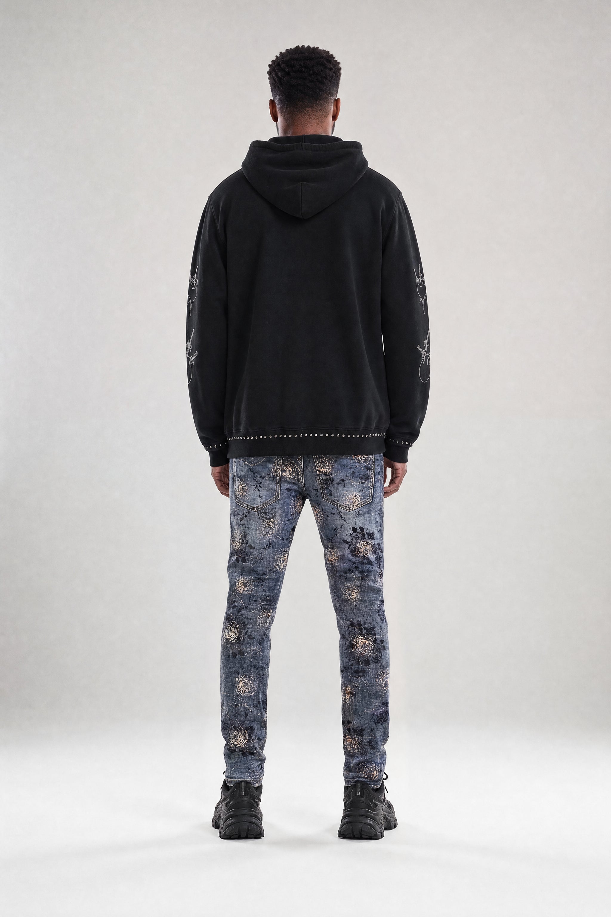 Red Poppy Skull Hoodie - Graphic