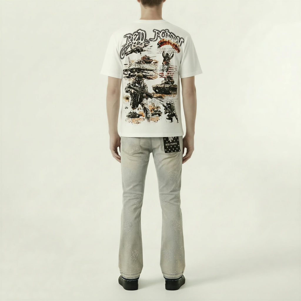 Red Poppy Military Tee - Graphic