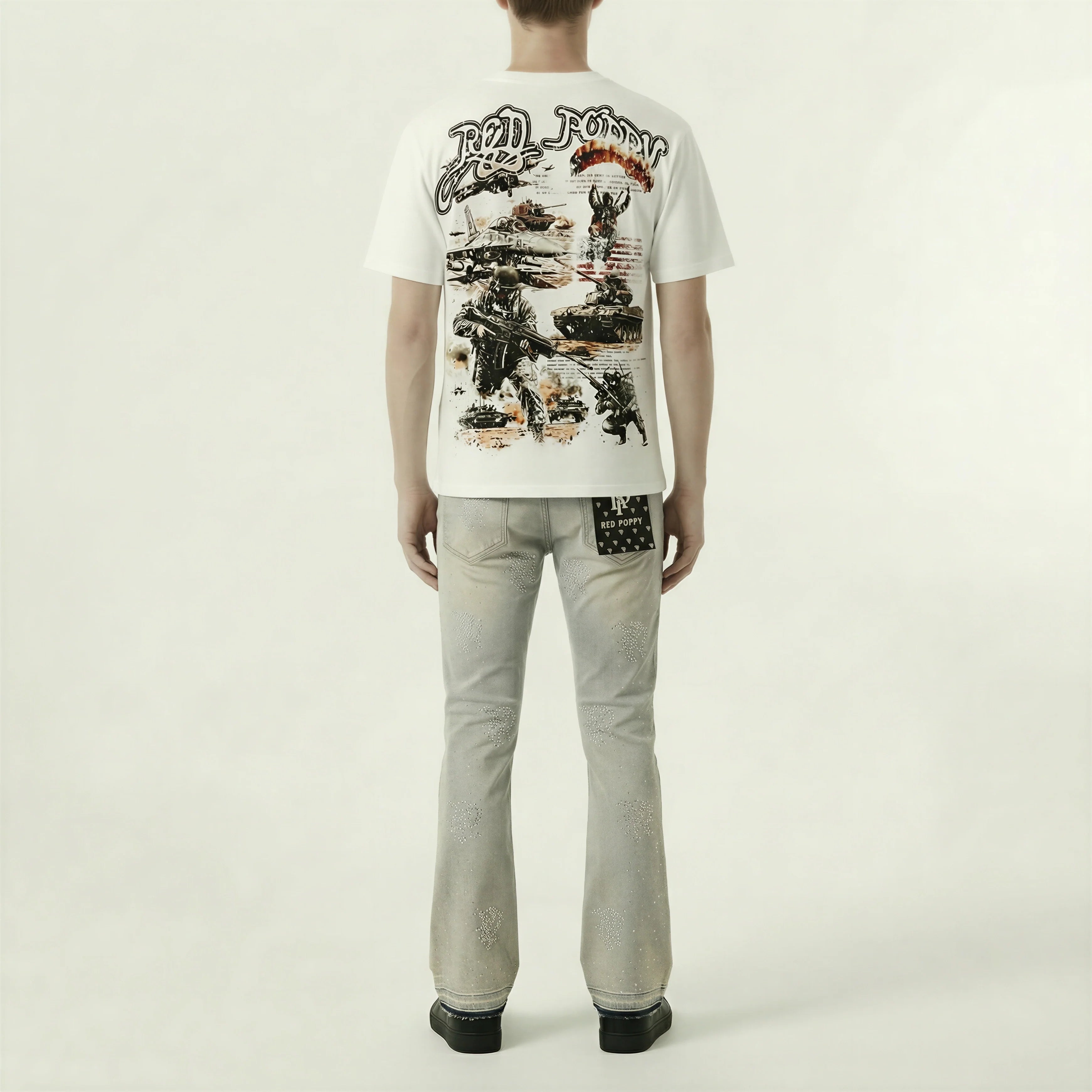 Red Poppy Military Tee - Graphic