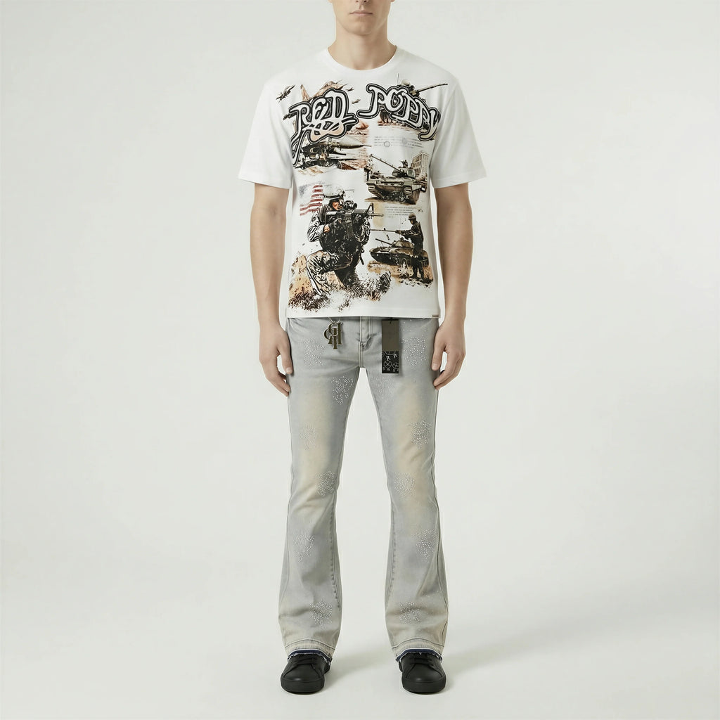 Red Poppy Military Tee - Graphic