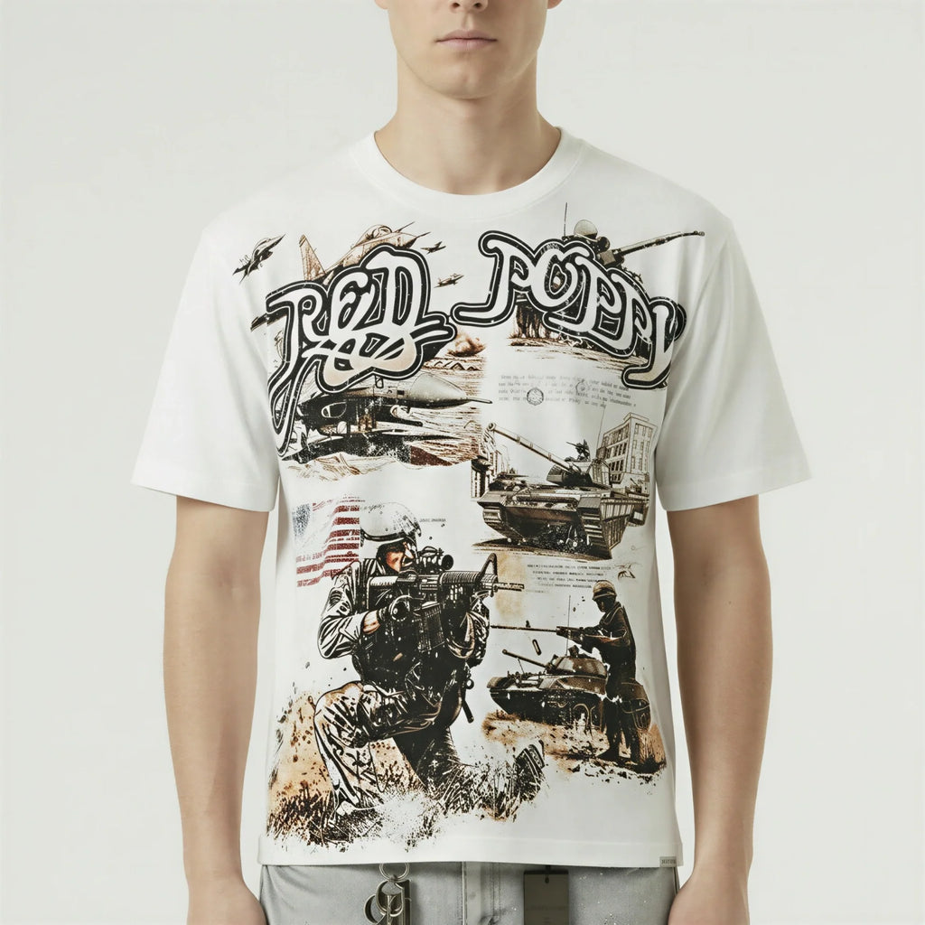Red Poppy Military Tee - Graphic