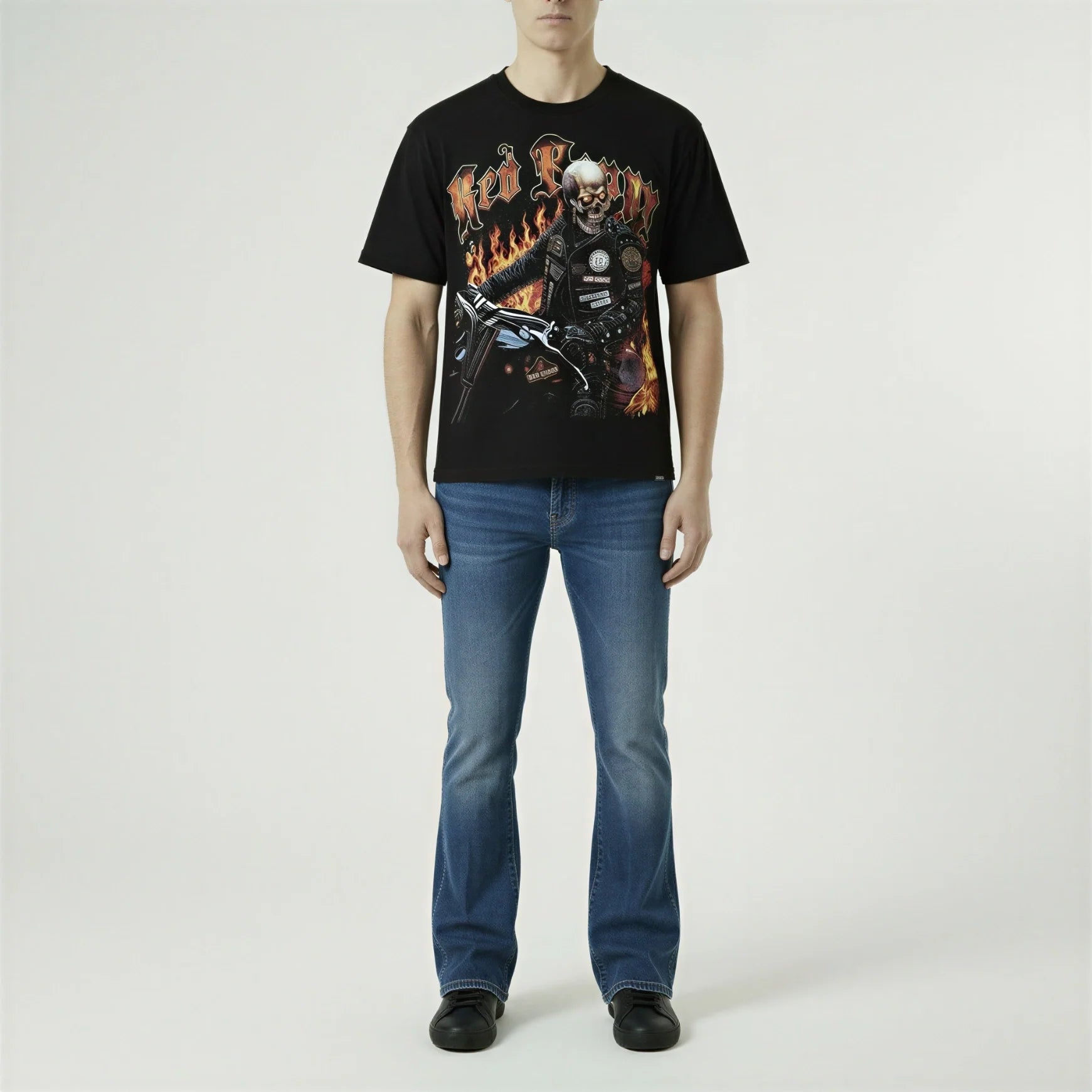 Red Poppy Biker T-Shirt - Graphic