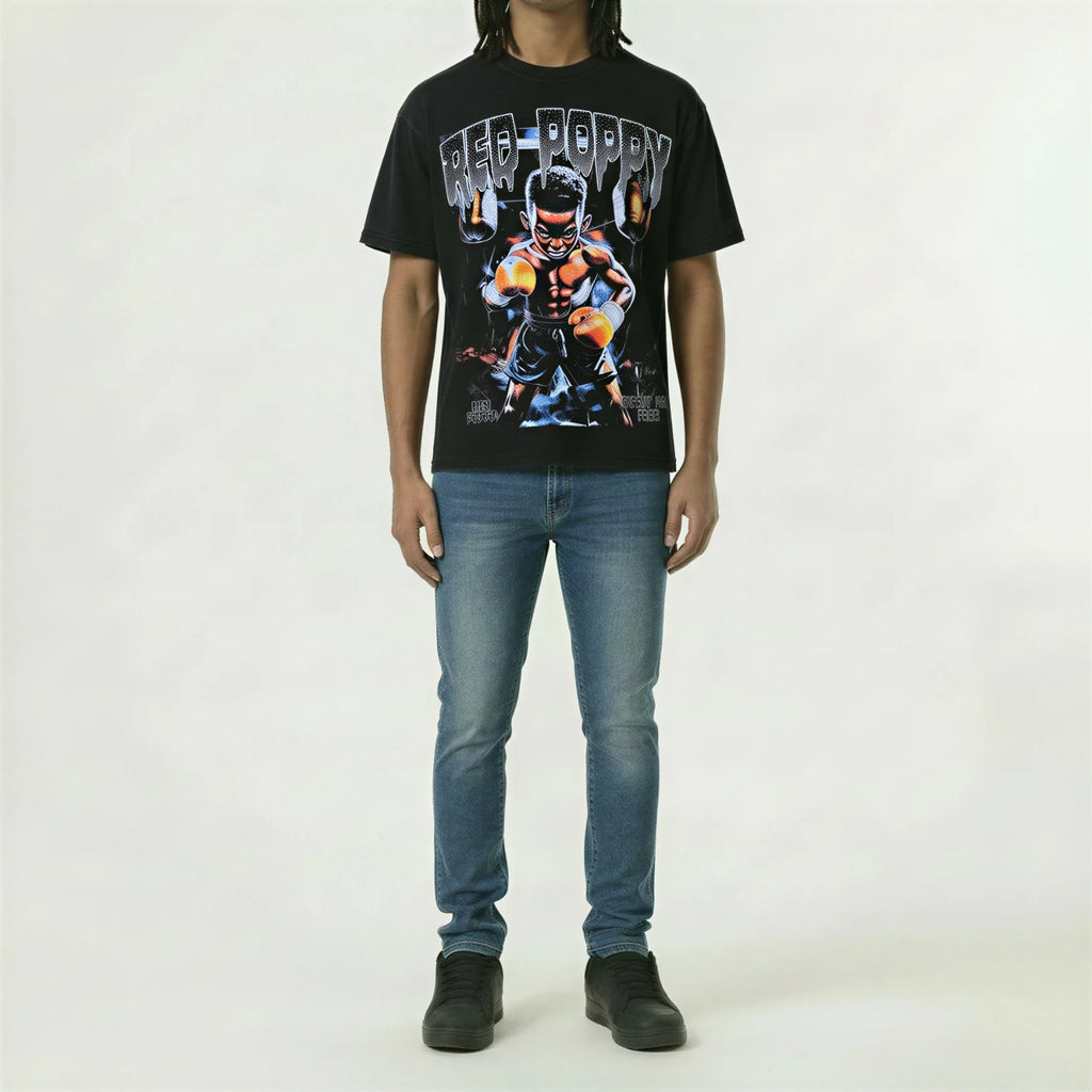 Red Poppy Boxer T-Shirt - Graphic
