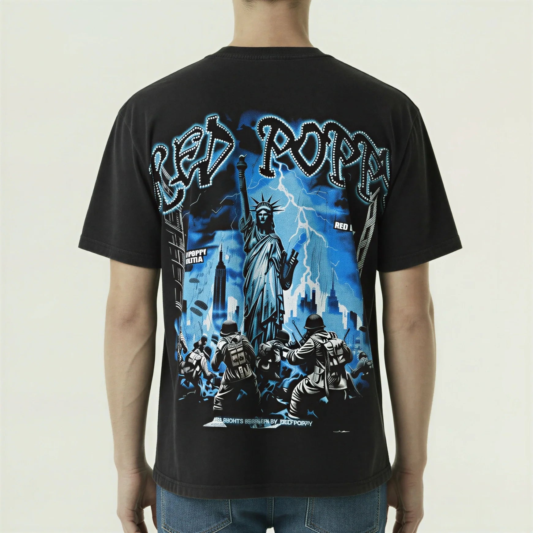 Red Poppy Statue T-Shirt - Graphic