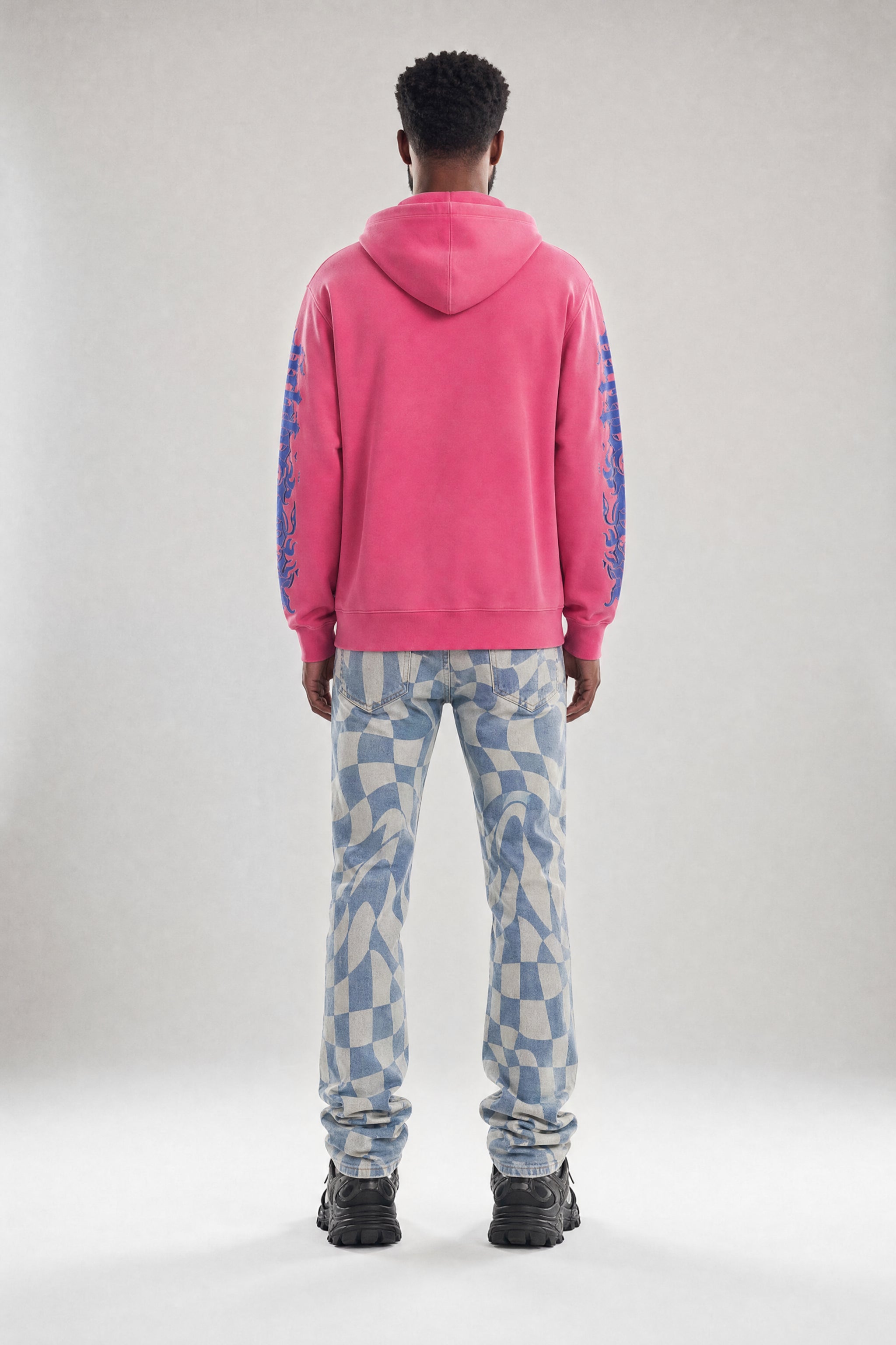 Red Poppy Robot Hoodie - Zip-Up