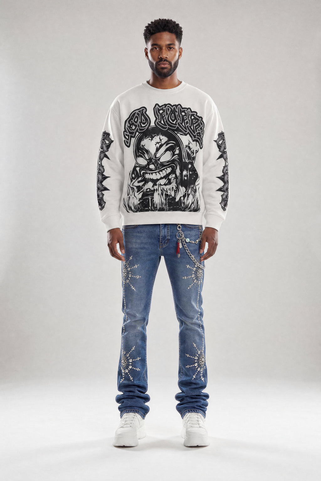 Red Poppy Monster Sweatshirt - Graphic