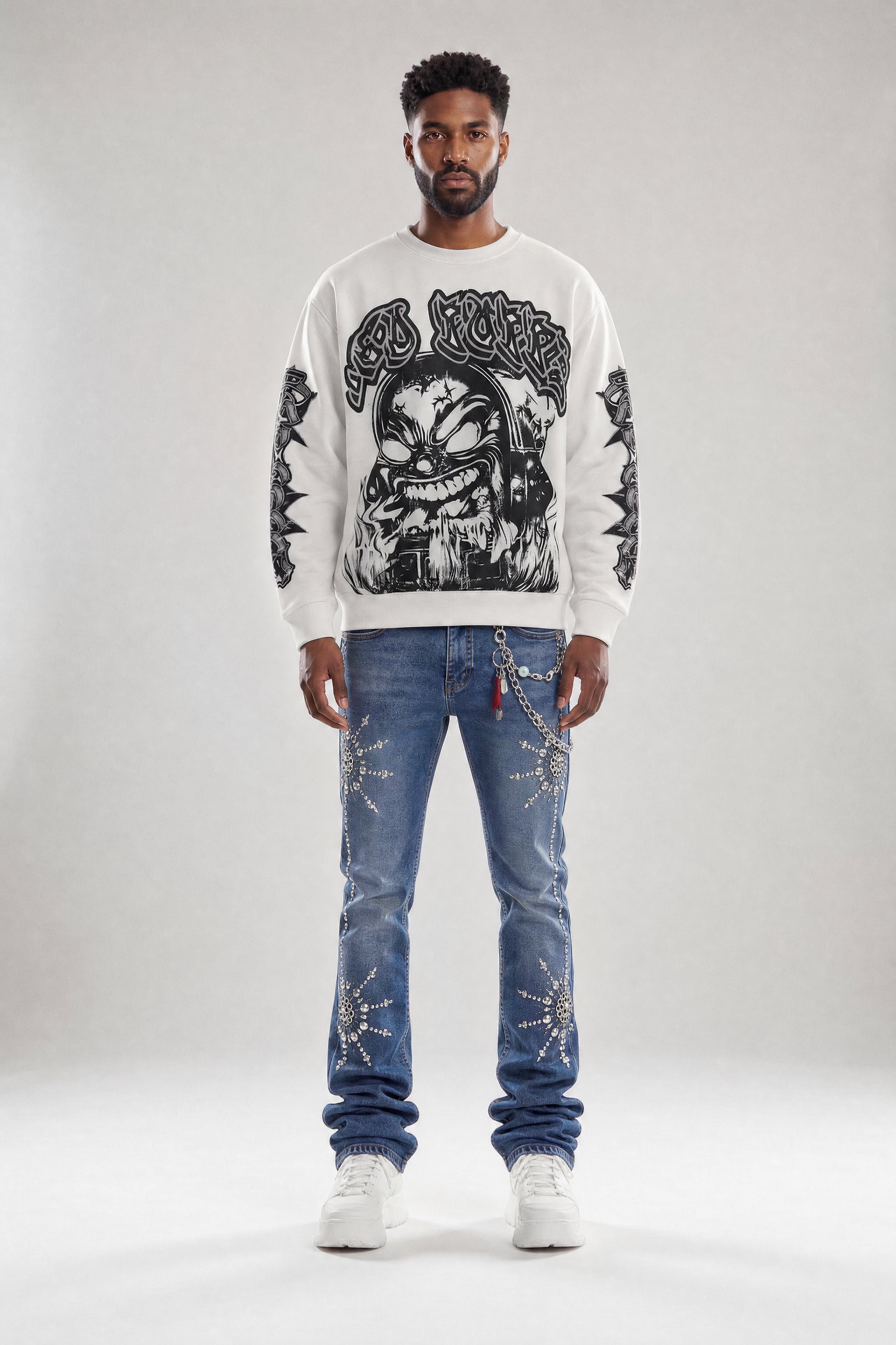 Red Poppy Monster Sweatshirt - Graphic