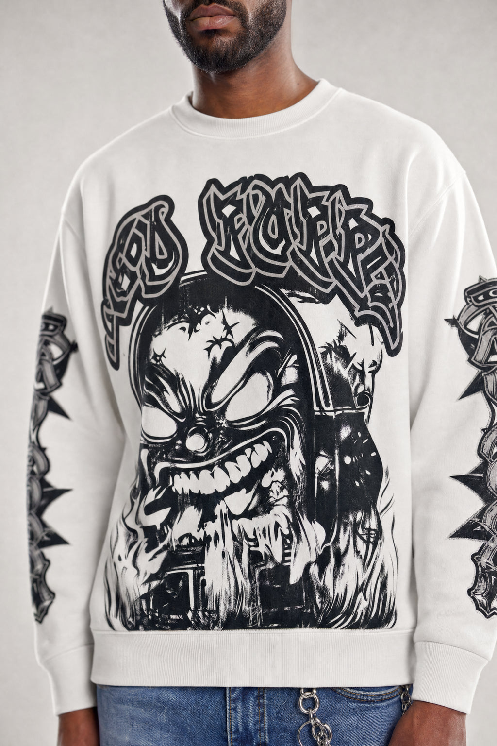 Red Poppy Monster Sweatshirt - Graphic