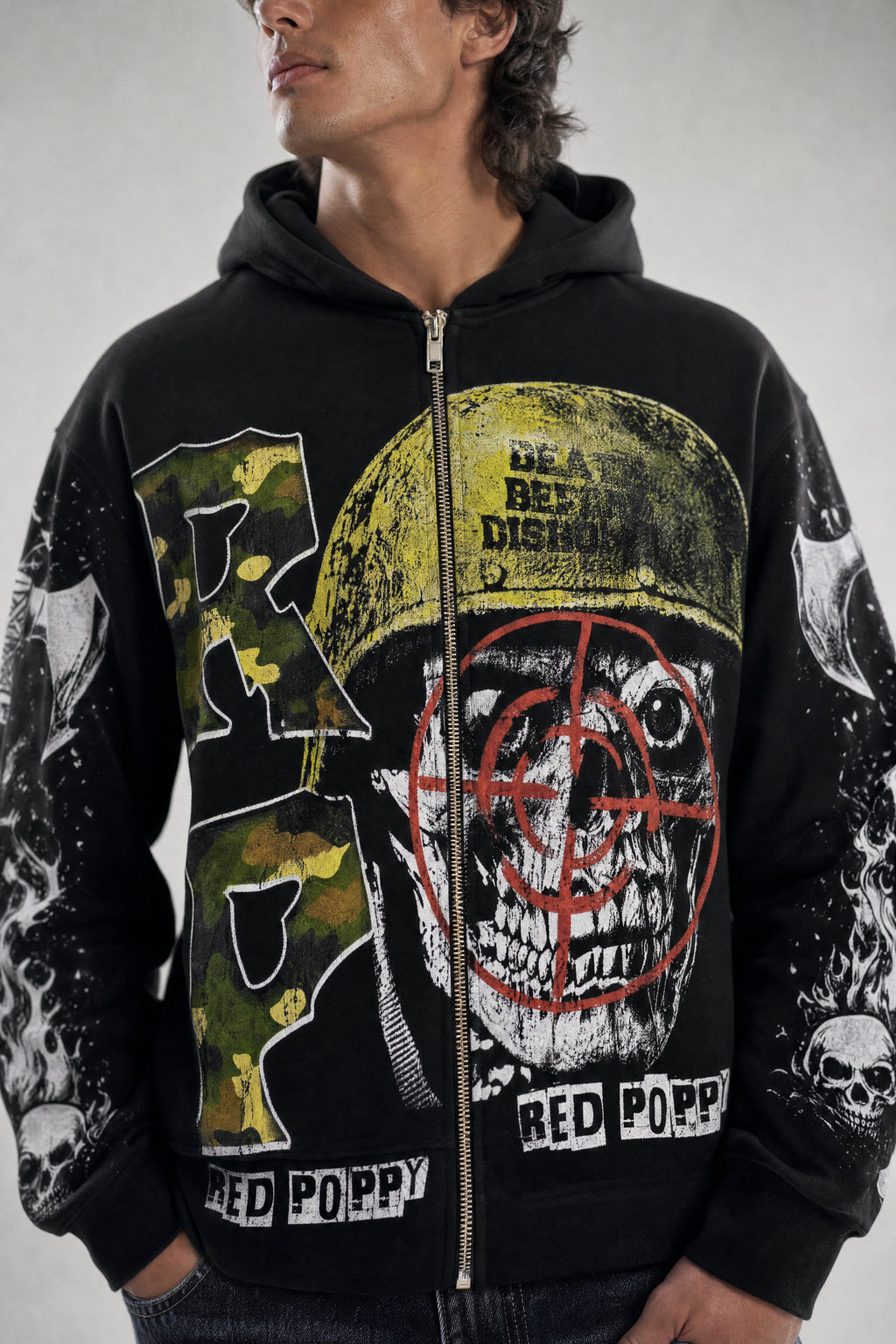 Red Poppy Eye Hoodie - Graphic
