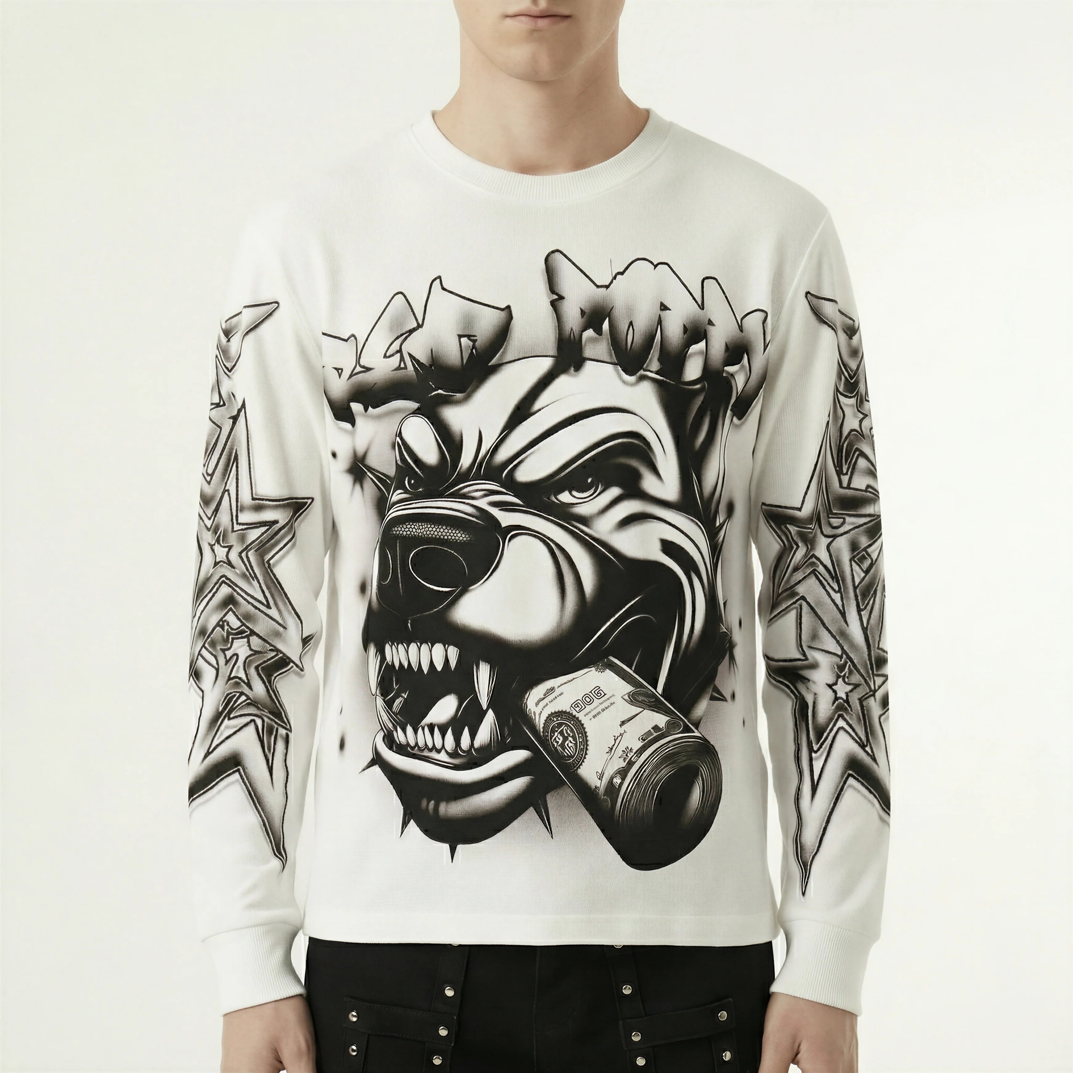 Red Poppy Wolf Shirt - Graphic