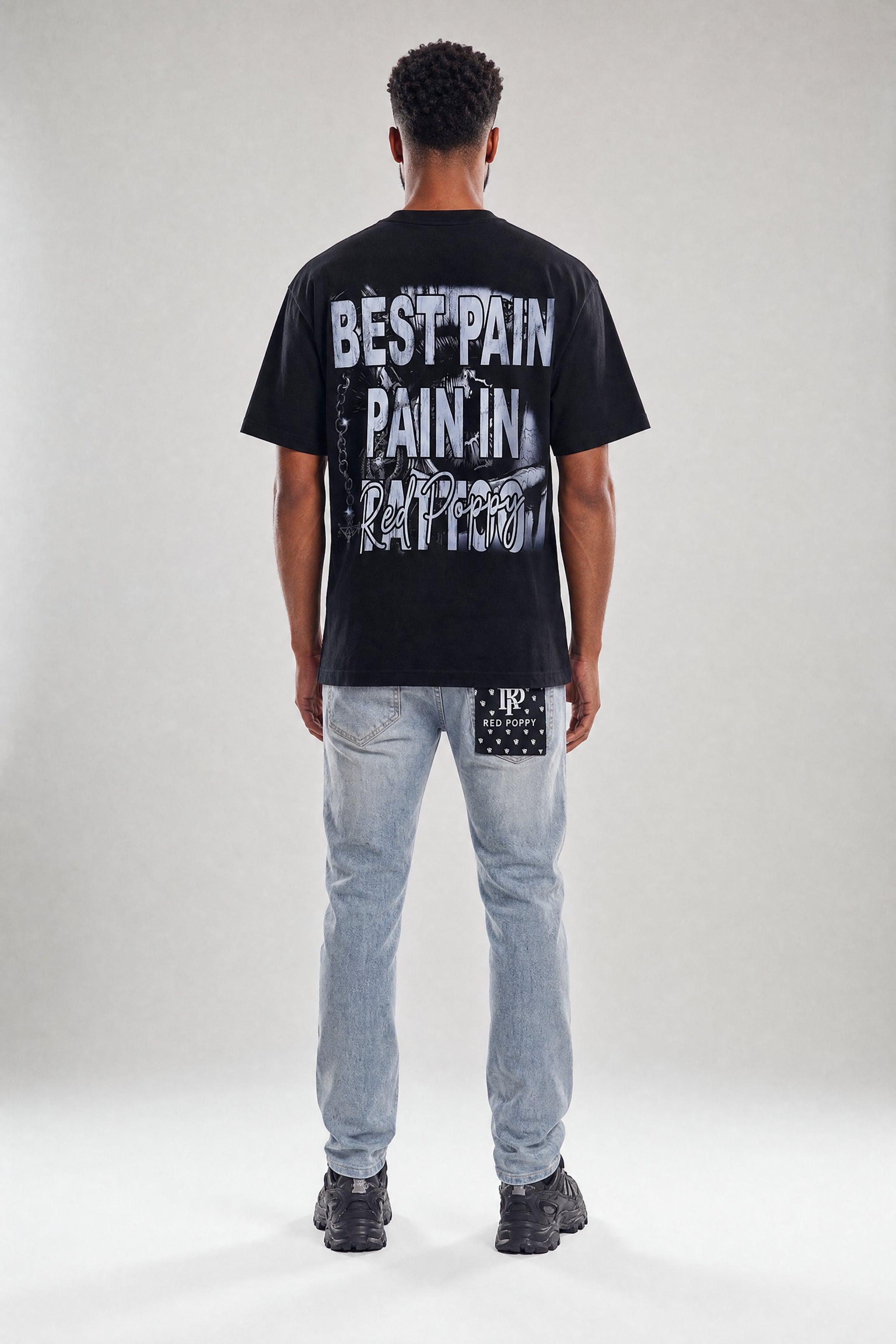 Red Poppy Graffiti Jeans - Studded