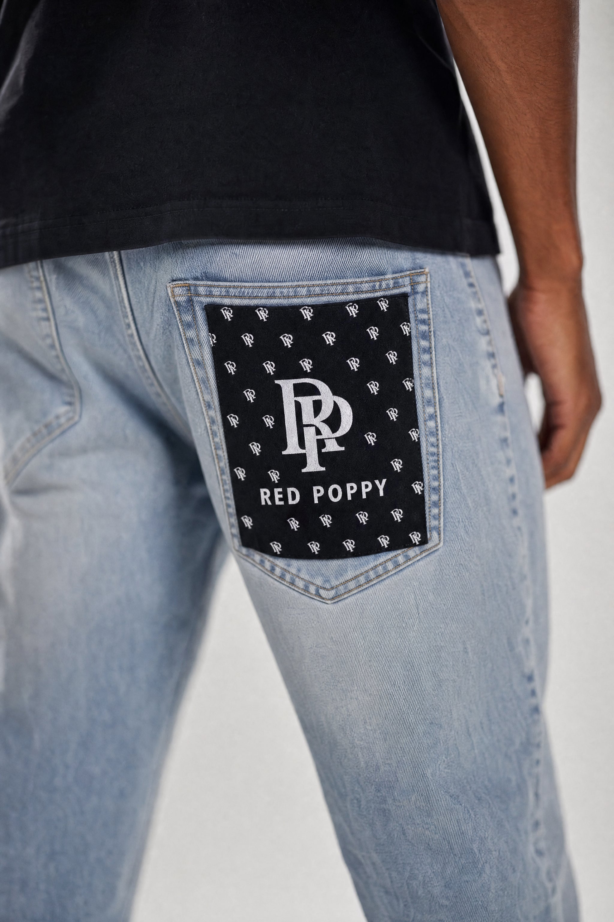Red Poppy Graffiti Jeans - Studded
