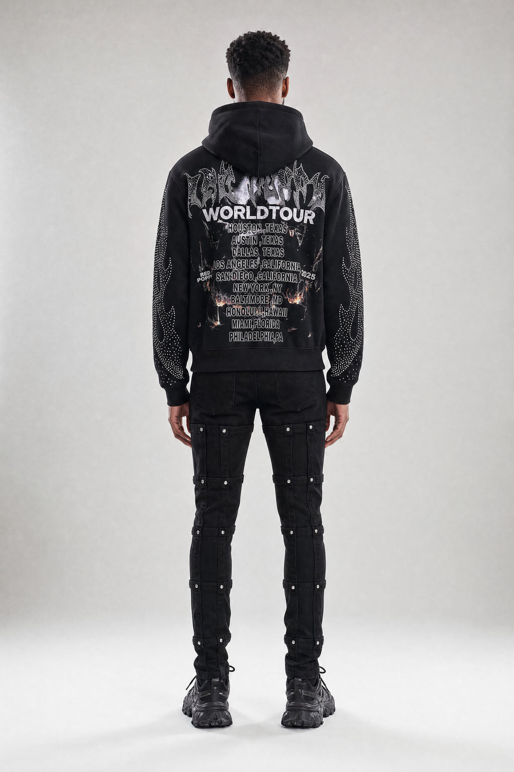 Red Poppy Rockstar Hoodie - Graphic