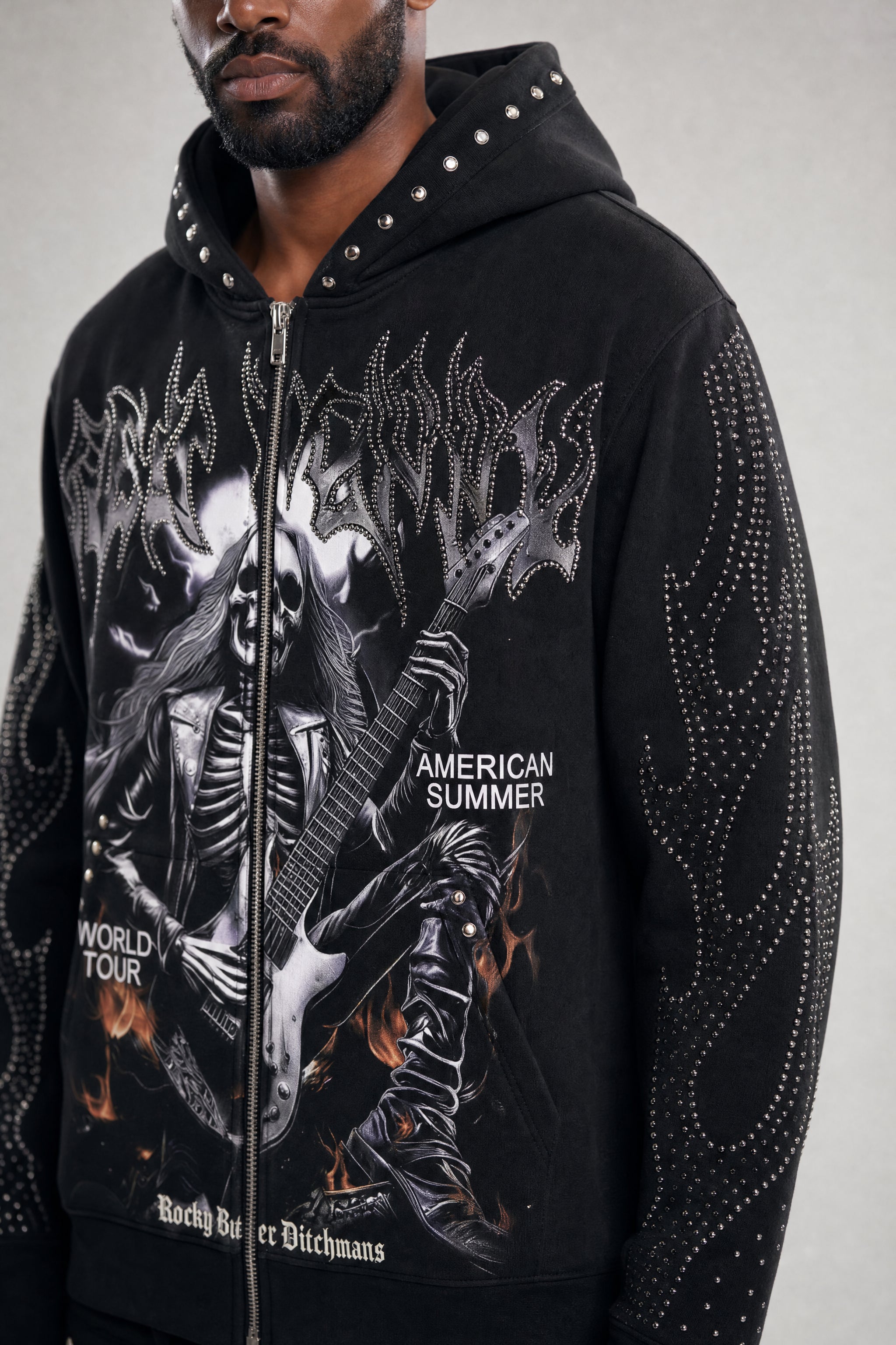 Red Poppy Rockstar Hoodie - Graphic