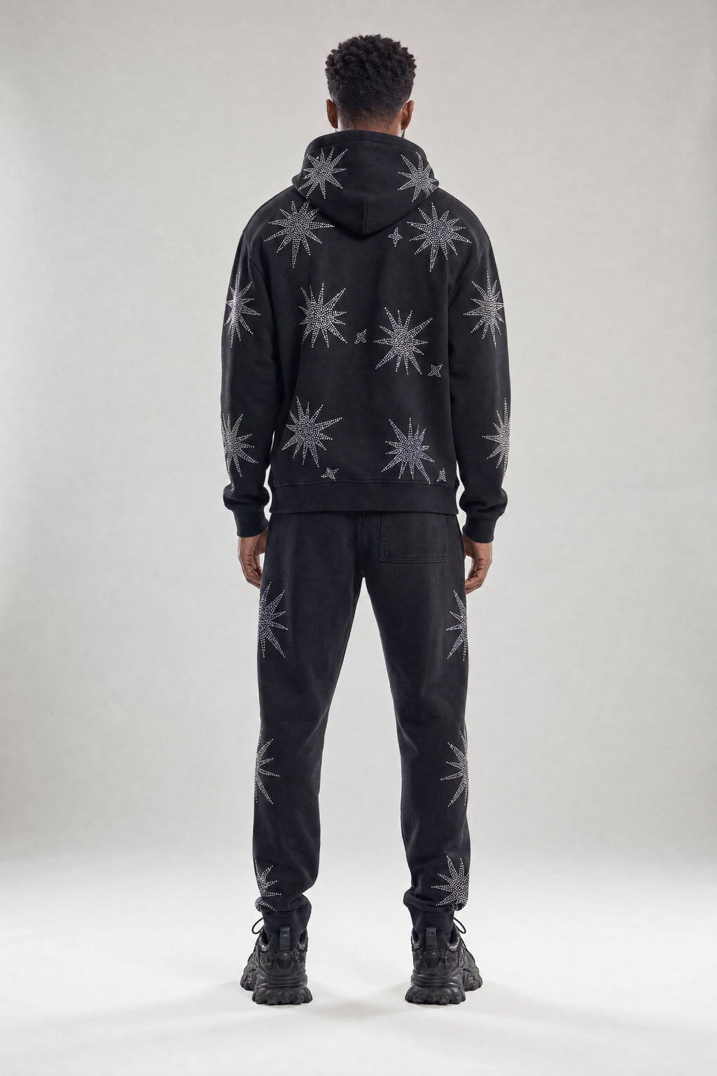 Red Poppy Starburst Hoodie - Embellished