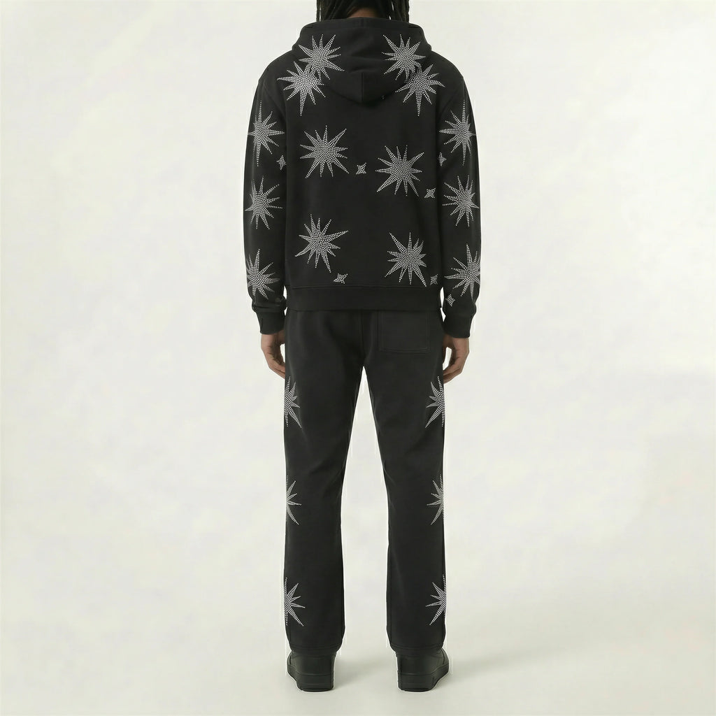 Red Poppy Star Sweatpants - Embellished