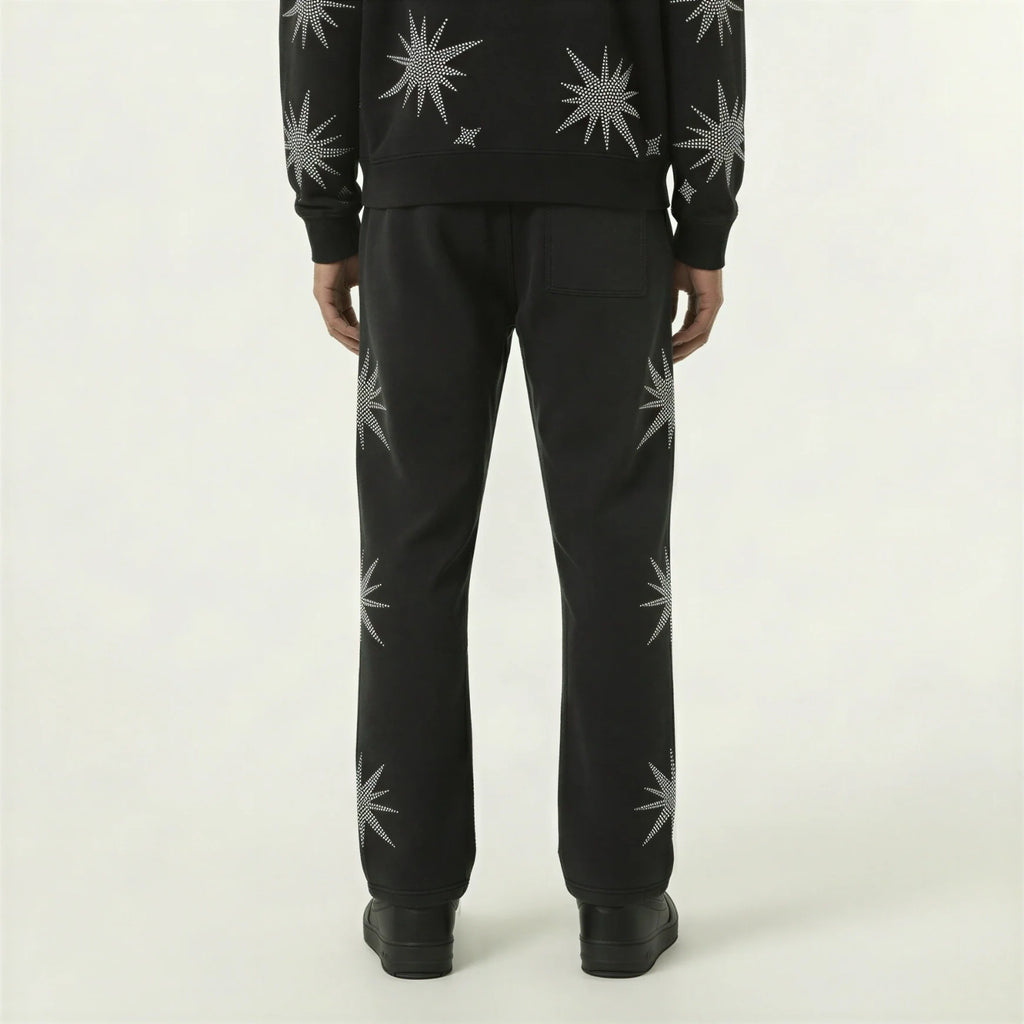 Red Poppy Star Sweatpants - Embellished