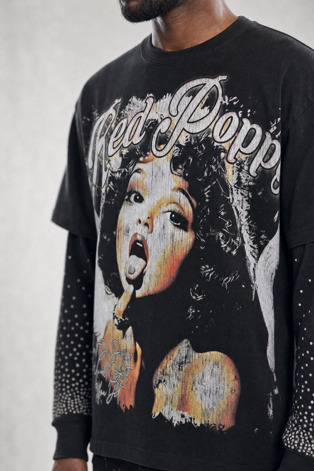 Red Poppy Angel Sweatshirt - Double Layer