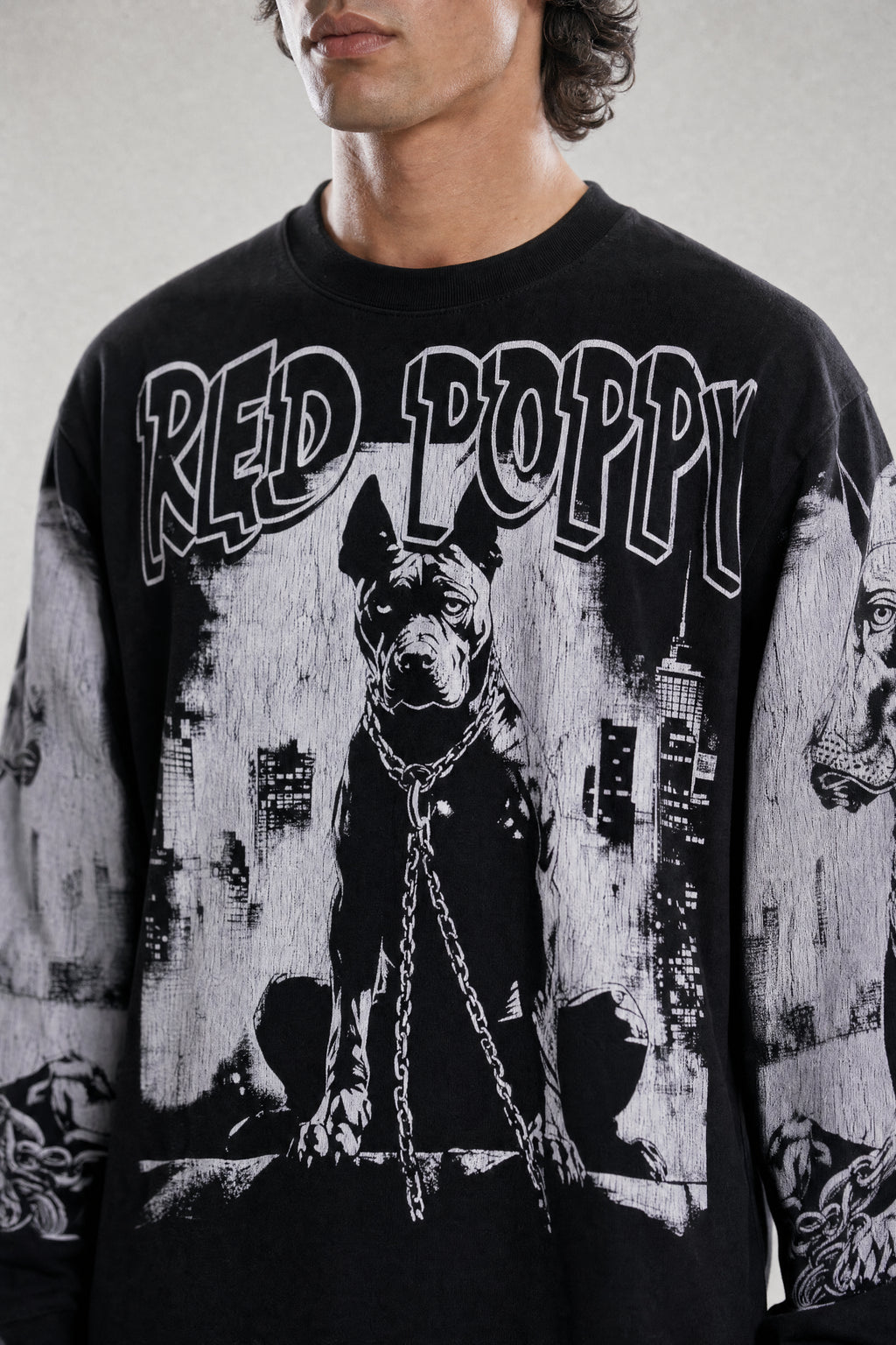 Red Poppy Dog Sweatshirt - Graphic