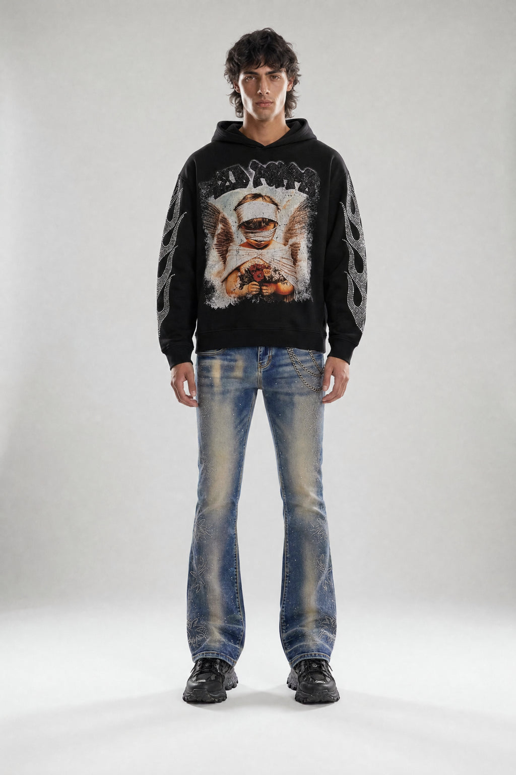 Red Poppy Angel Hoodie - Graphic