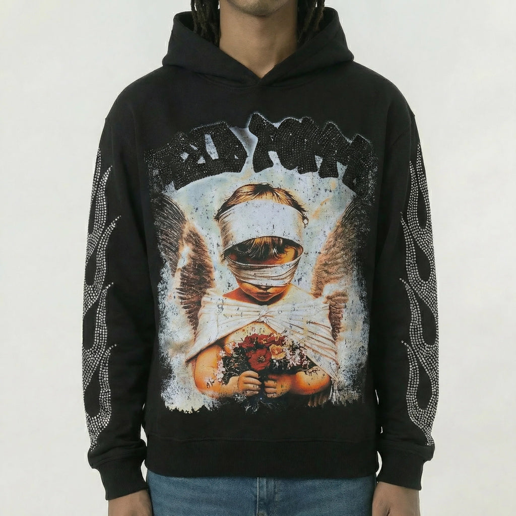 Red Poppy Angel Hoodie - Graphic