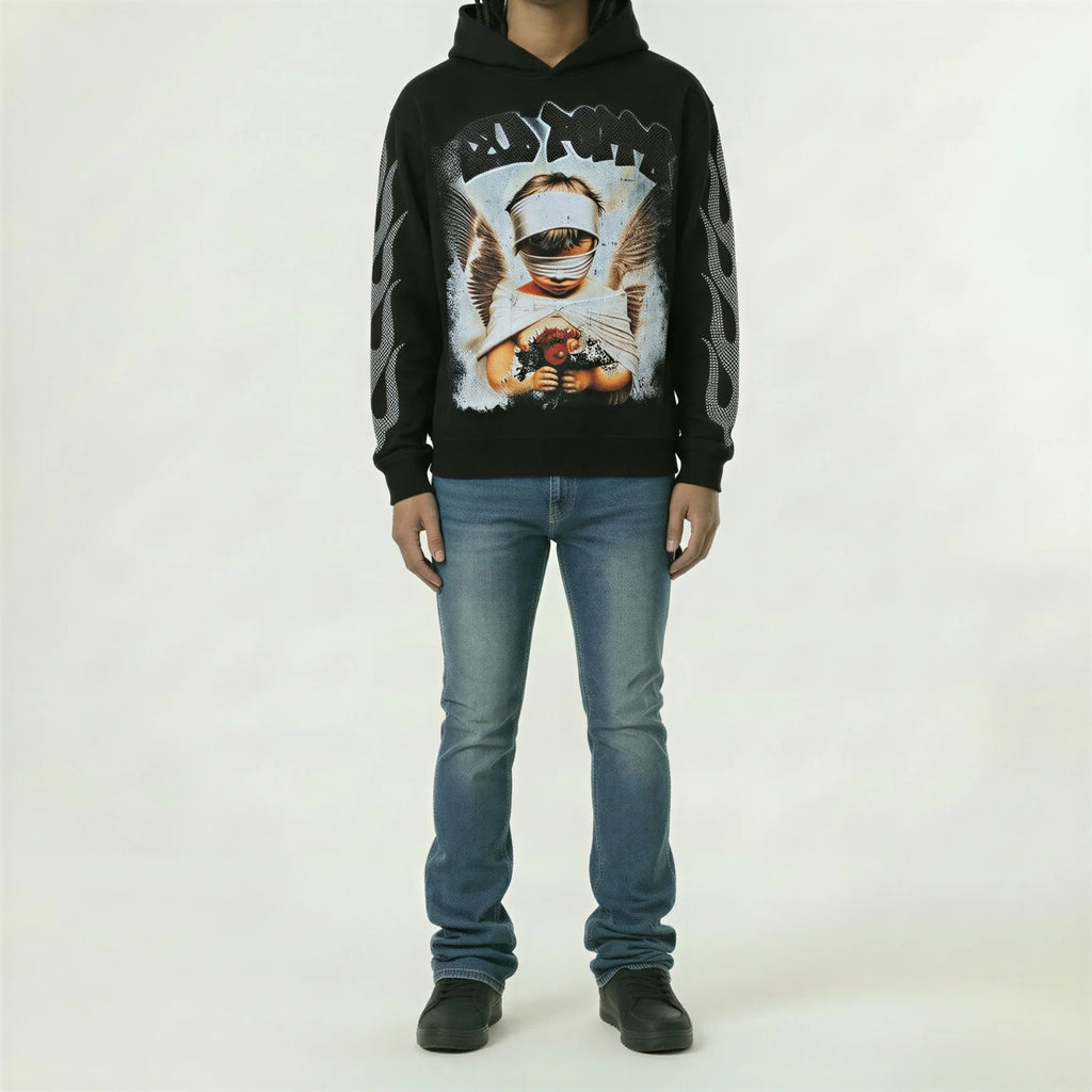 Red Poppy Angel Hoodie - Graphic