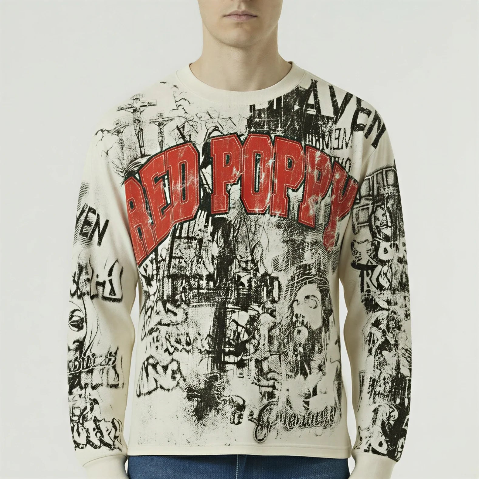 Red Poppy Urban Hoodie - Graphic