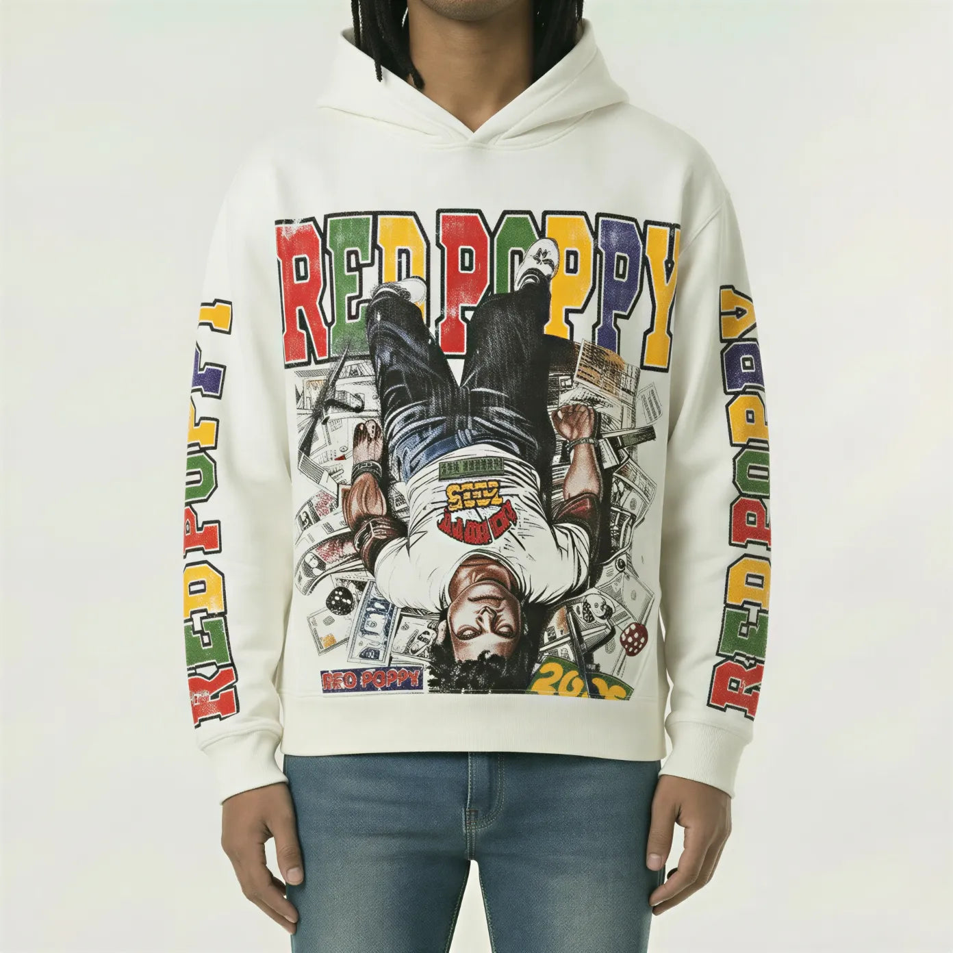 Red Poppy Graphic Hoodie - Bold Print