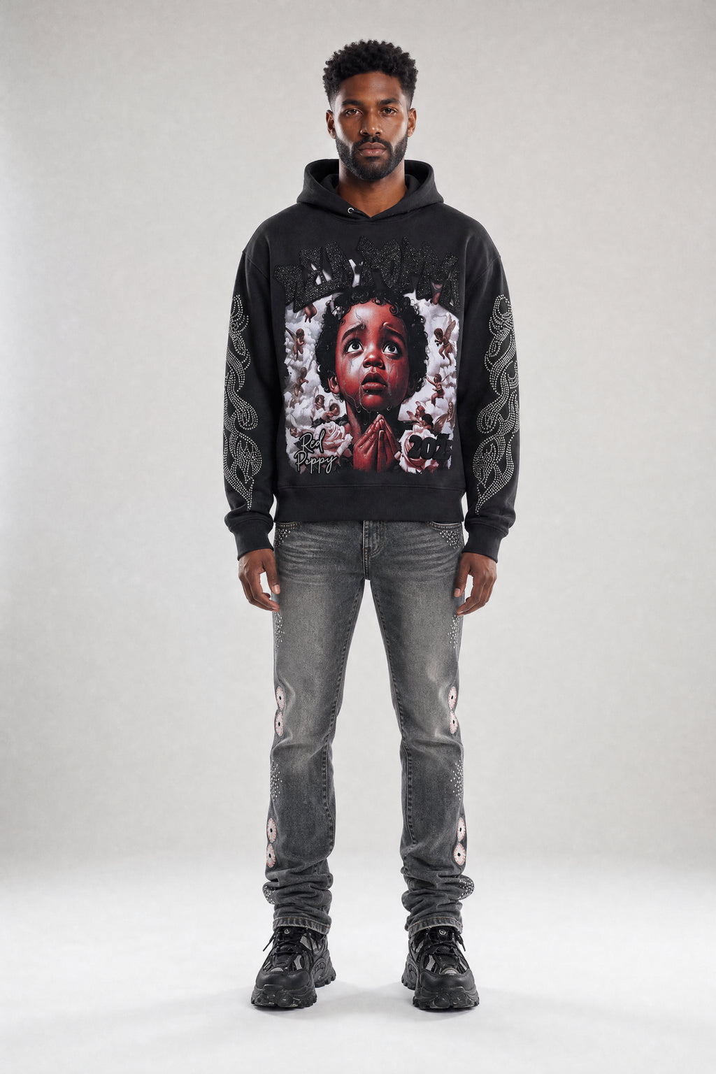Red Poppy Prayer Hoodie - Graphic