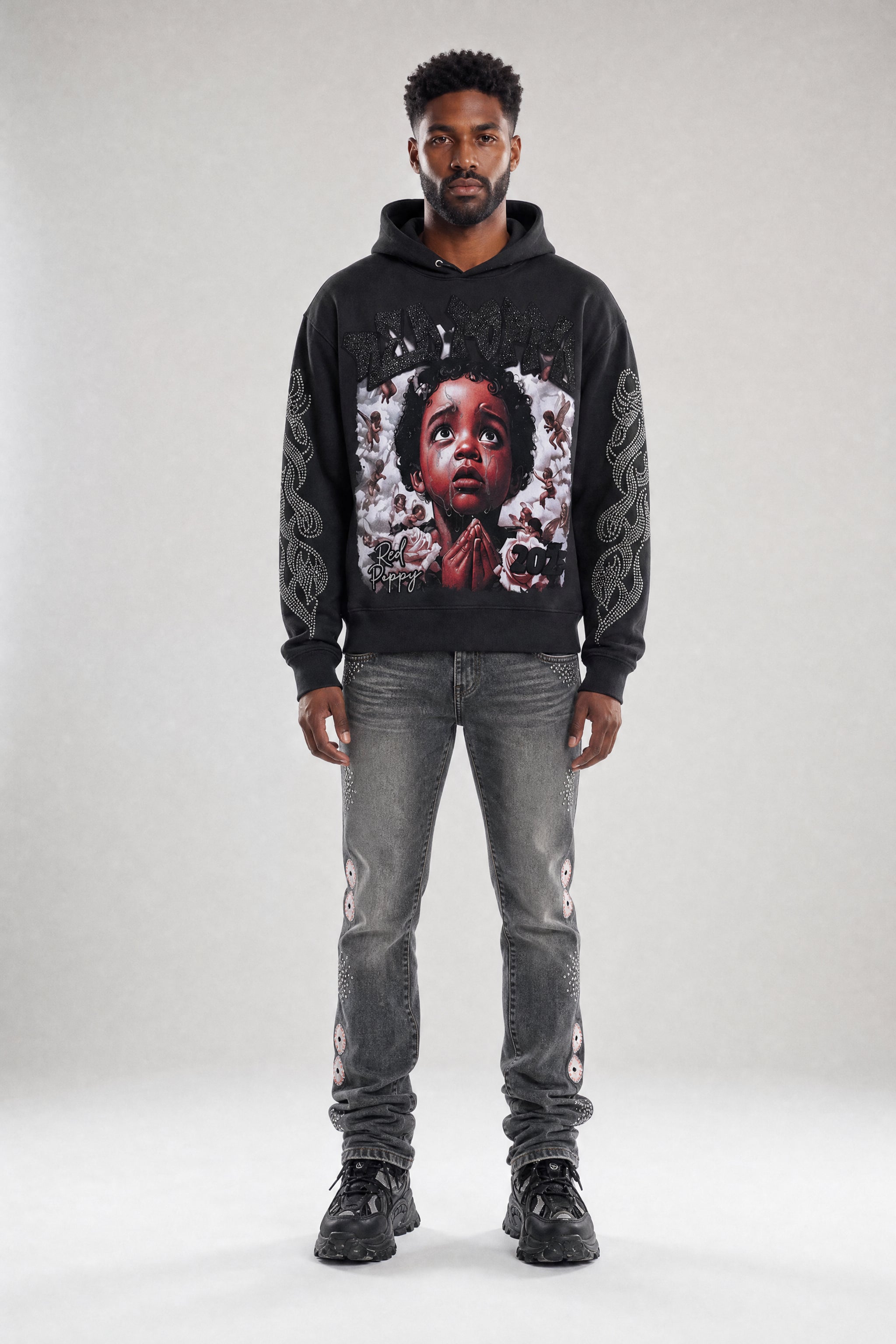 Red Poppy Prayer Hoodie - Graphic