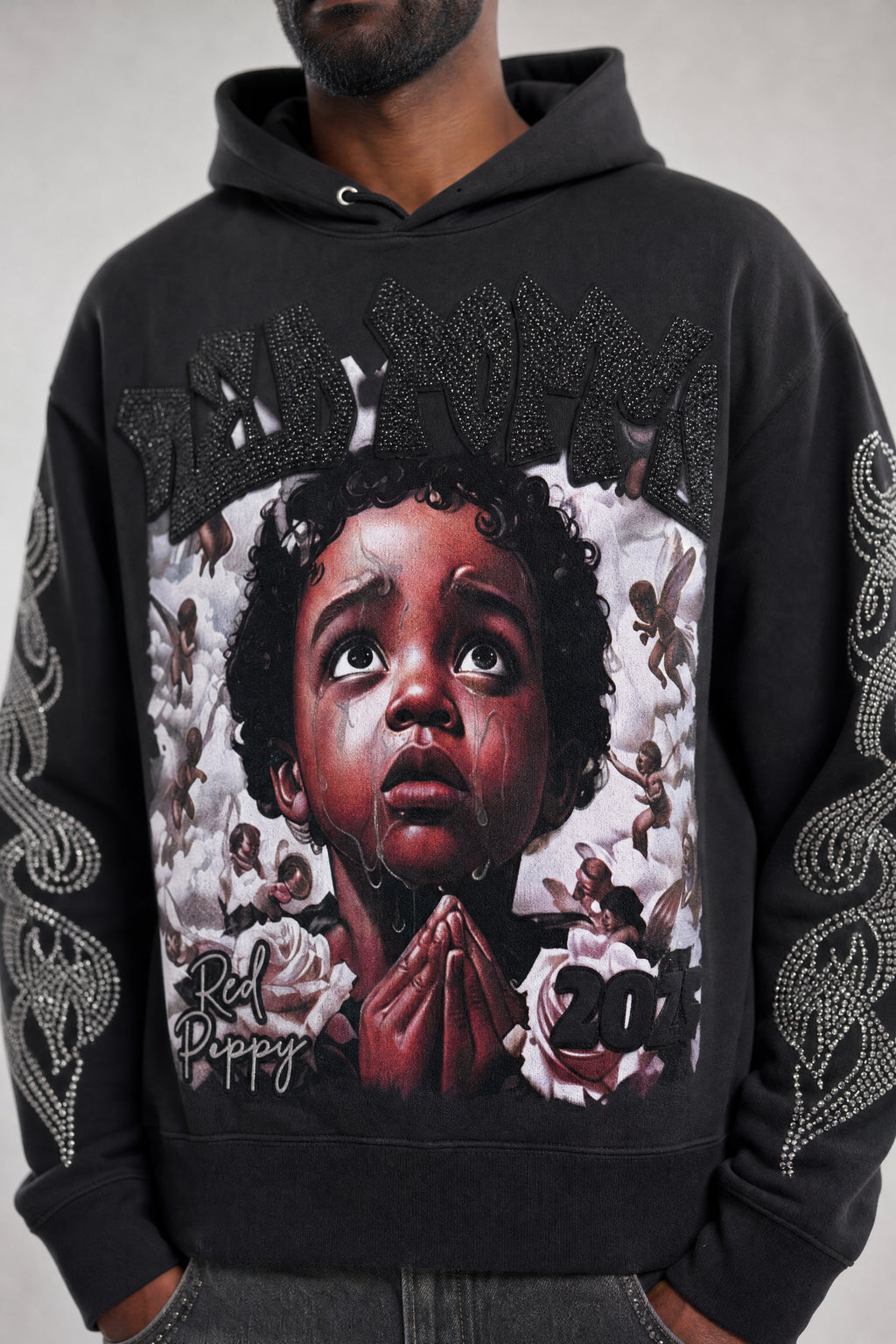 Red Poppy Prayer Hoodie - Graphic