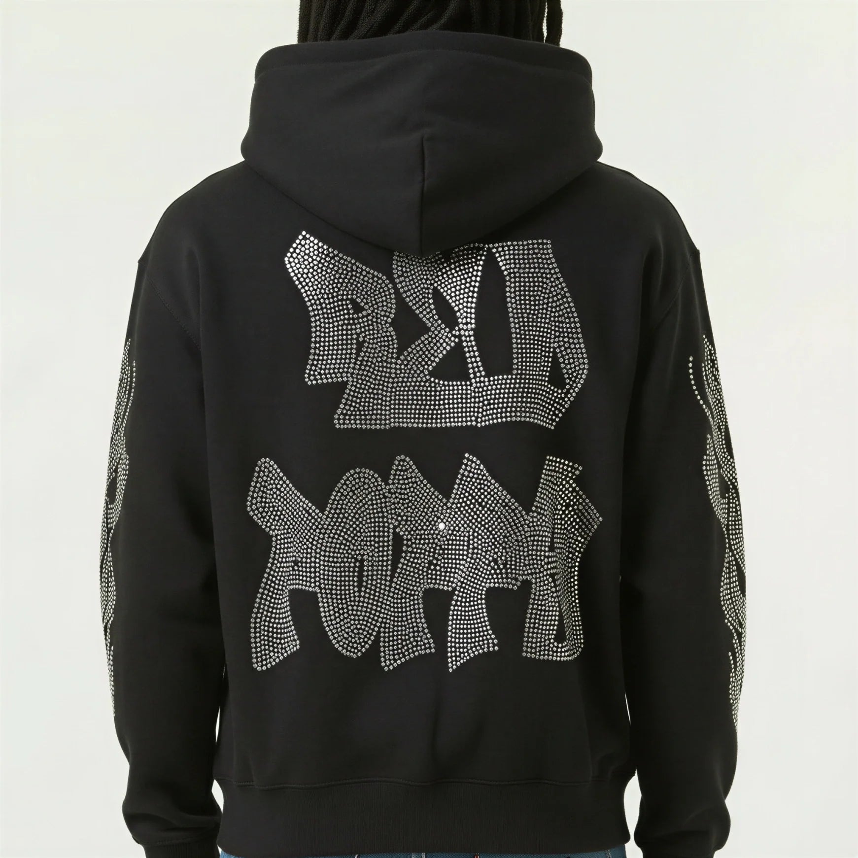 Red Poppy Prayer Hoodie - Embellished