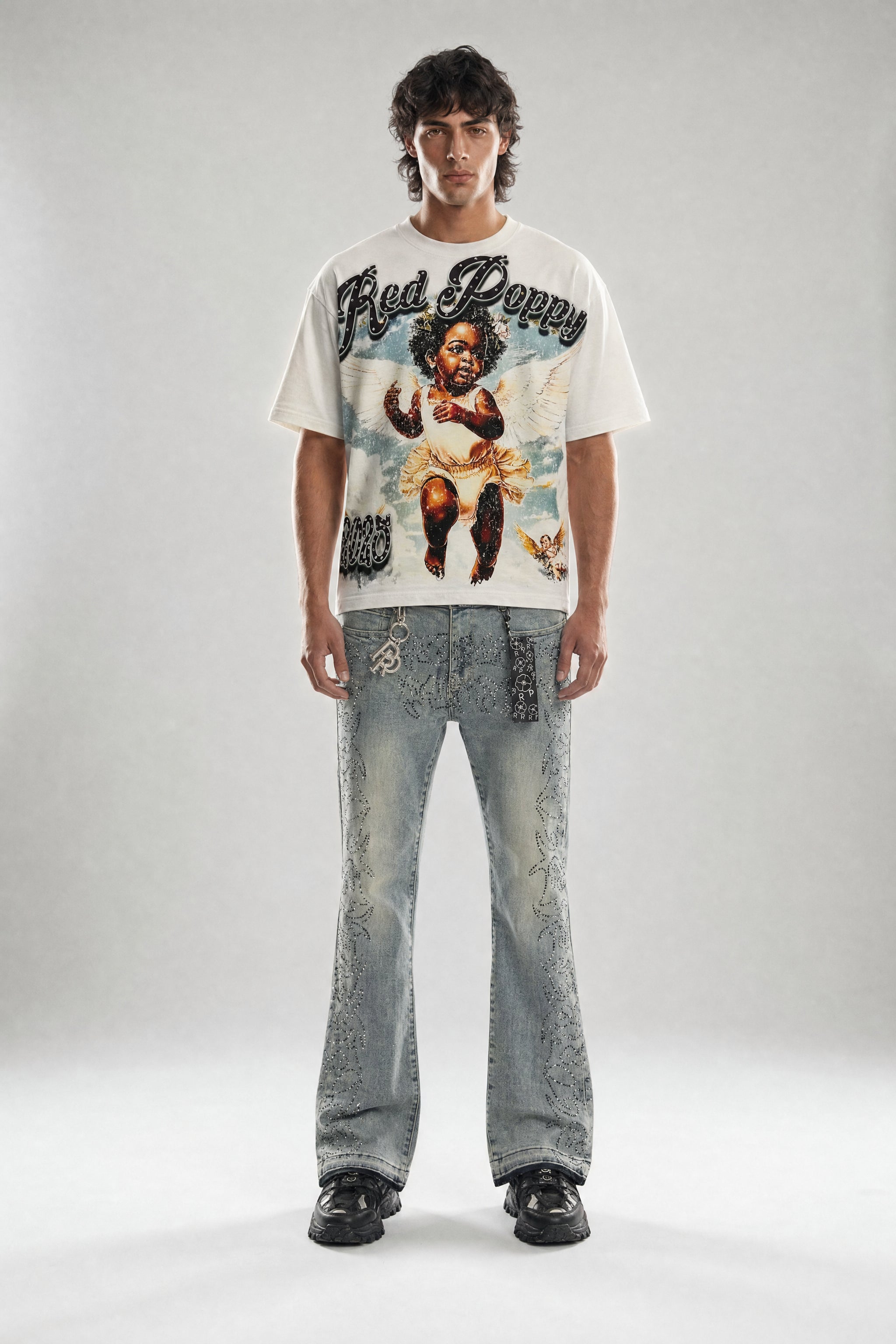 Red Poppy Angelic Tee - Graphic