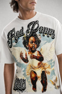 Red Poppy Angelic Tee - Graphic