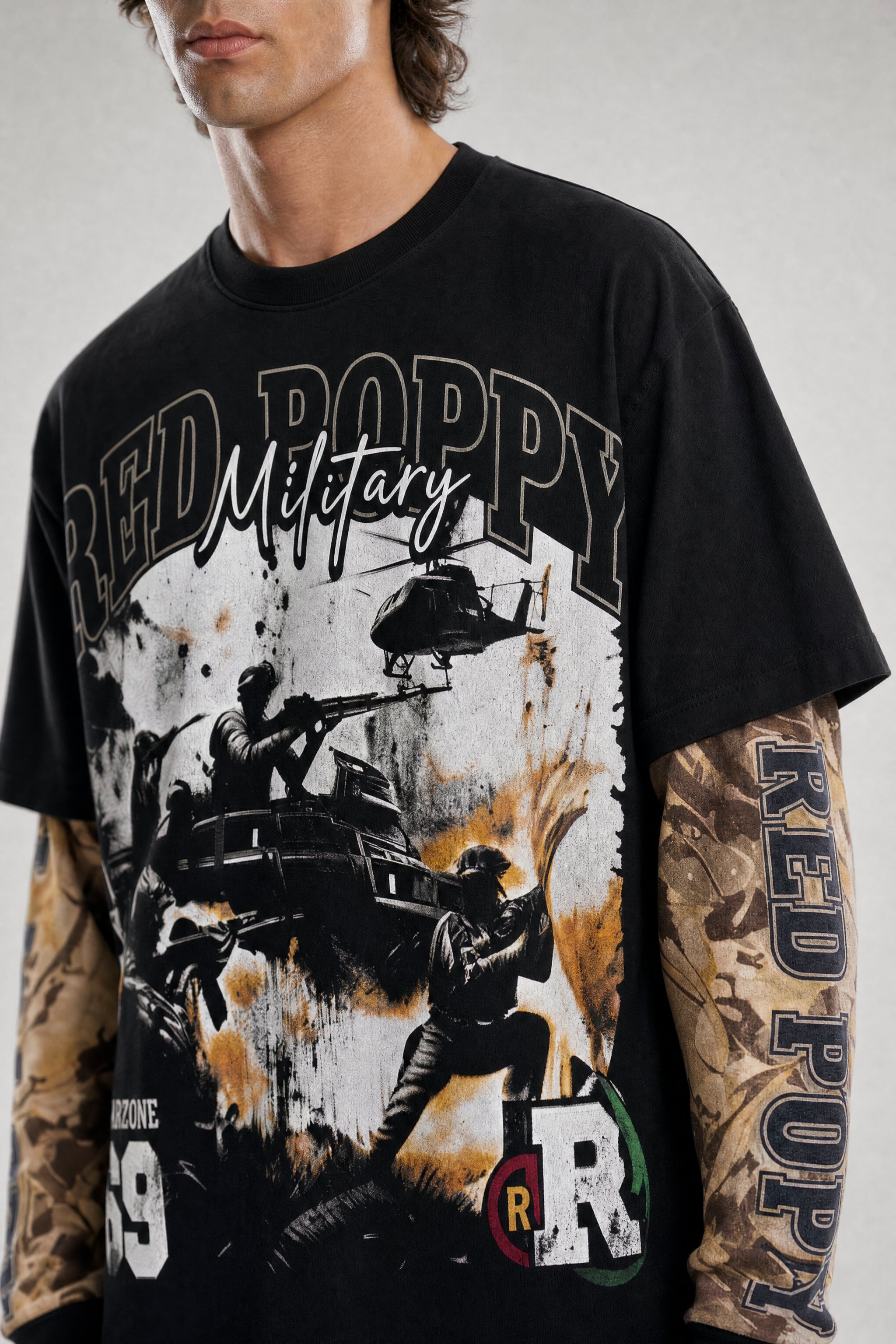 Red Poppy Military T-Shirt - Double Layer