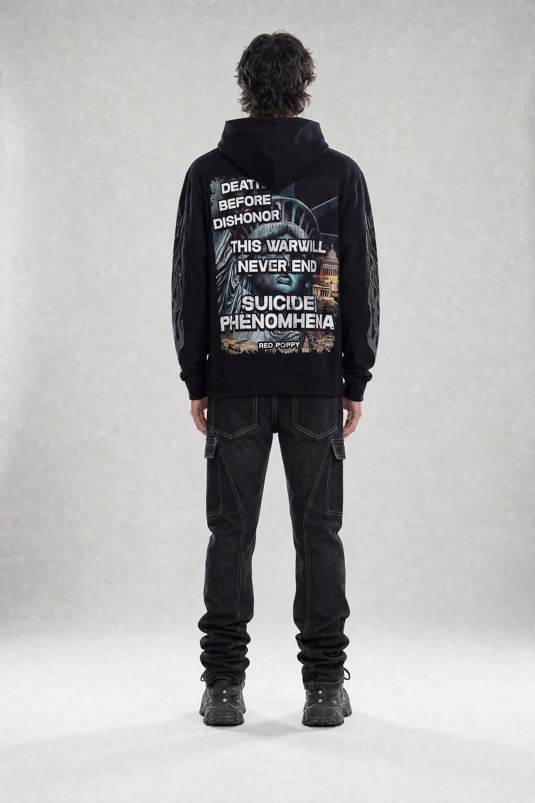 Red Poppy Liberty Hoodie - Graphic