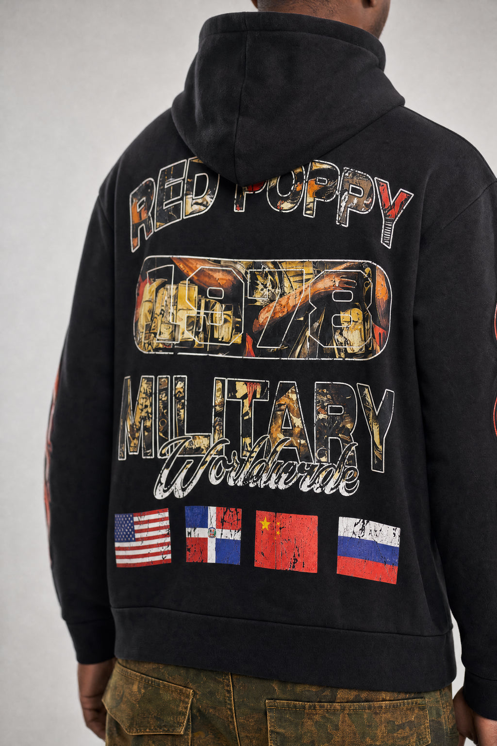 Red Poppy Militia Hoodie - Graphic